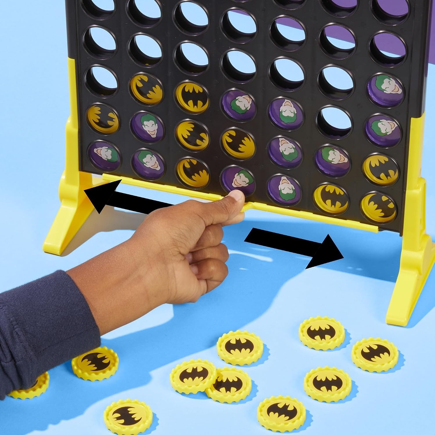 image:imageConnect 4 Batman Game BatmanThemed 4 in a Row Game Ages 6 and Up for 2 Players Strategy Board Games for Kids and Families Amazon Exclusive