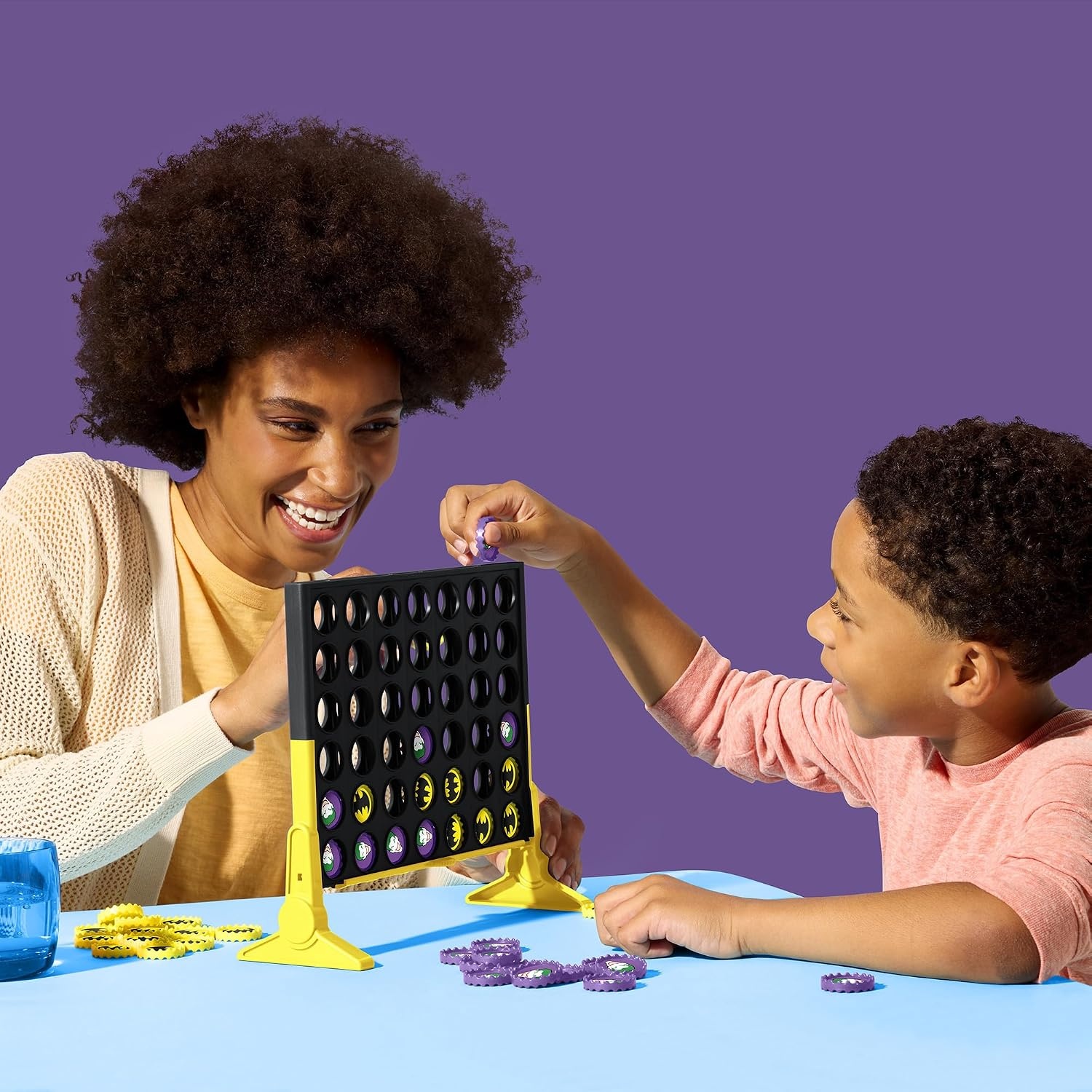 image:imageConnect 4 Batman Game BatmanThemed 4 in a Row Game Ages 6 and Up for 2 Players Strategy Board Games for Kids and Families Amazon Exclusive