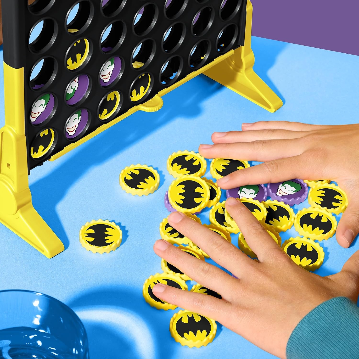 image:imageConnect 4 Batman Game BatmanThemed 4 in a Row Game Ages 6 and Up for 2 Players Strategy Board Games for Kids and Families Amazon Exclusive