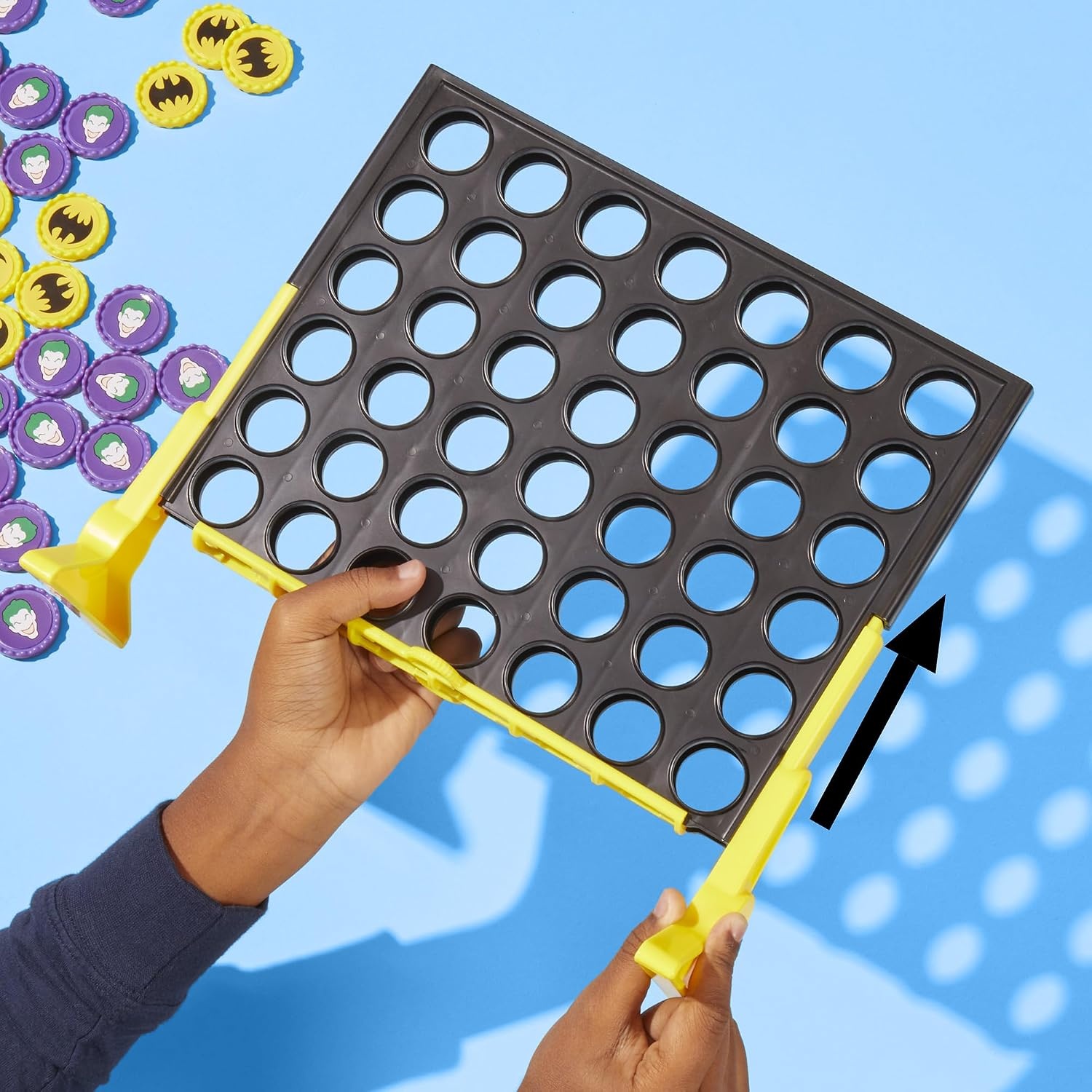 image:imageConnect 4 Batman Game BatmanThemed 4 in a Row Game Ages 6 and Up for 2 Players Strategy Board Games for Kids and Families Amazon Exclusive