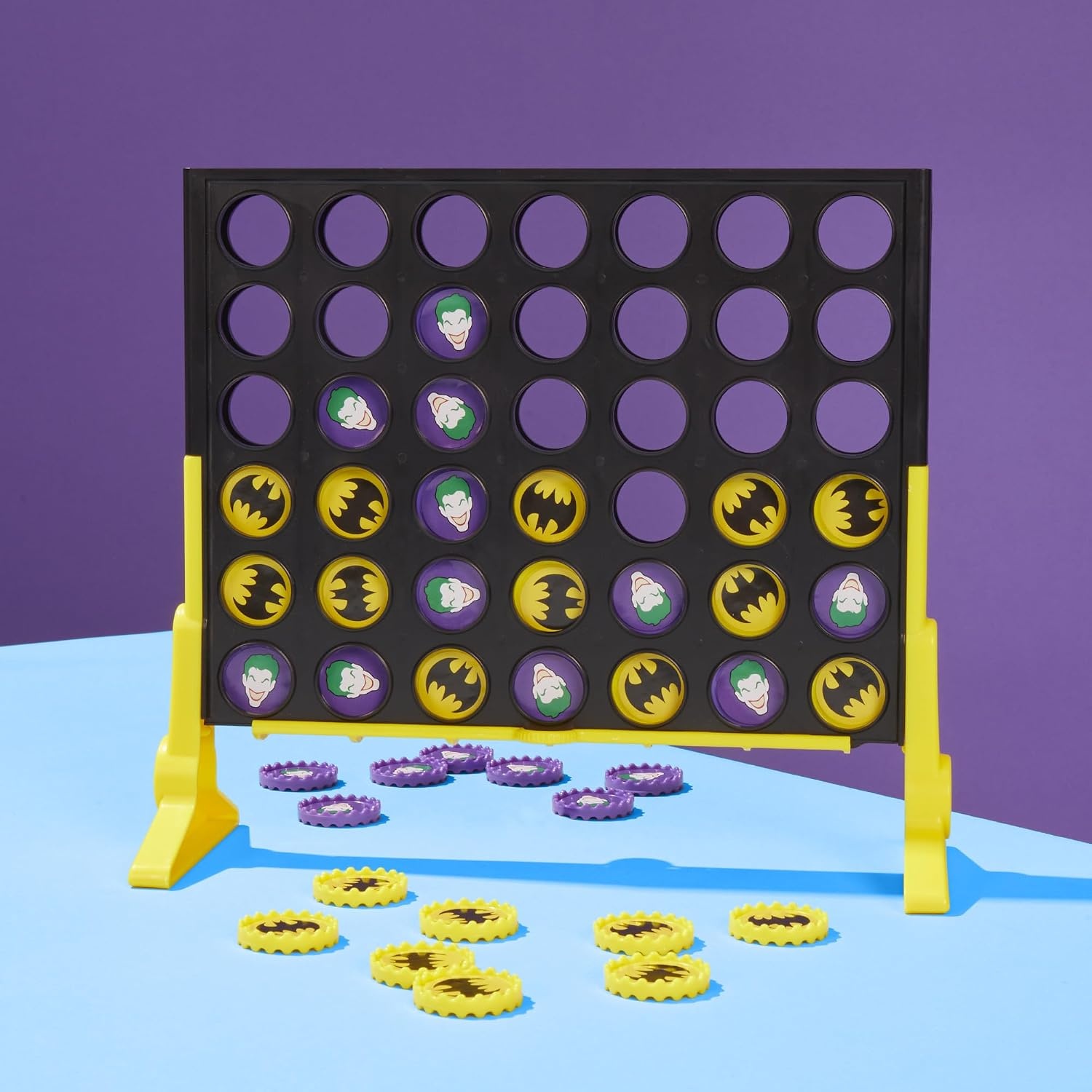 image:imageConnect 4 Batman Game BatmanThemed 4 in a Row Game Ages 6 and Up for 2 Players Strategy Board Games for Kids and Families Amazon Exclusive