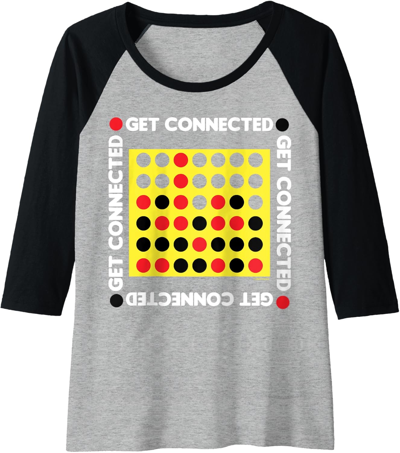 image:imageConnect Four Game Box Up Raglan Baseball TeeBlackAthletic Heather