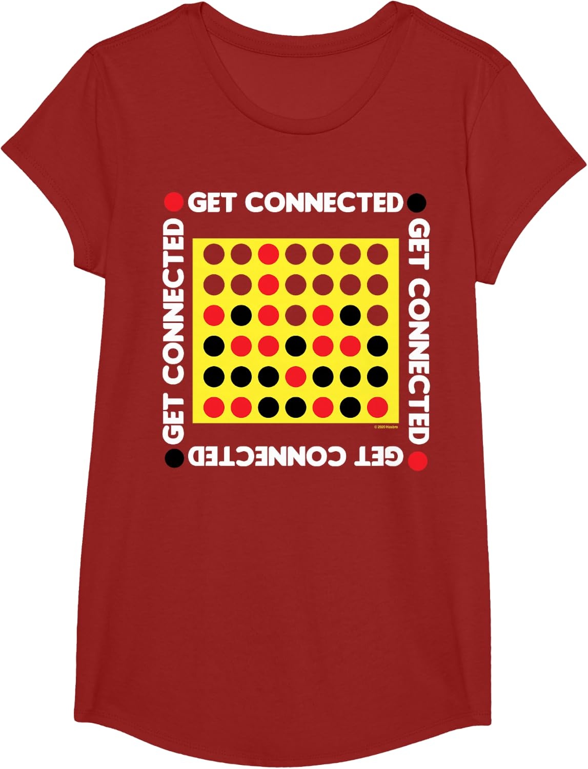 image:imageConnect Four Game Box Up TShirtCranberry Red