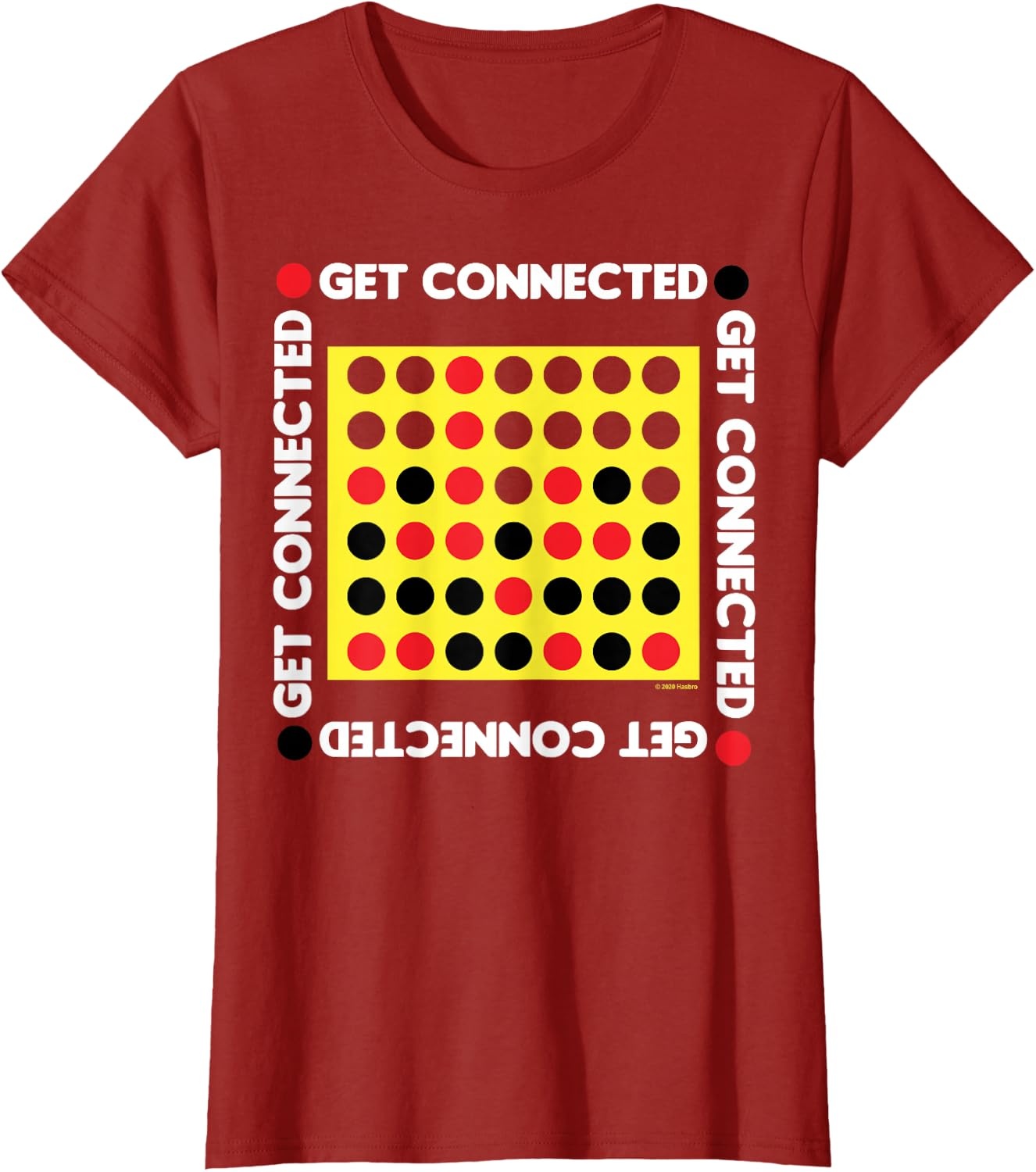 image:imageConnect Four Game Box Up TShirtCranberry Red