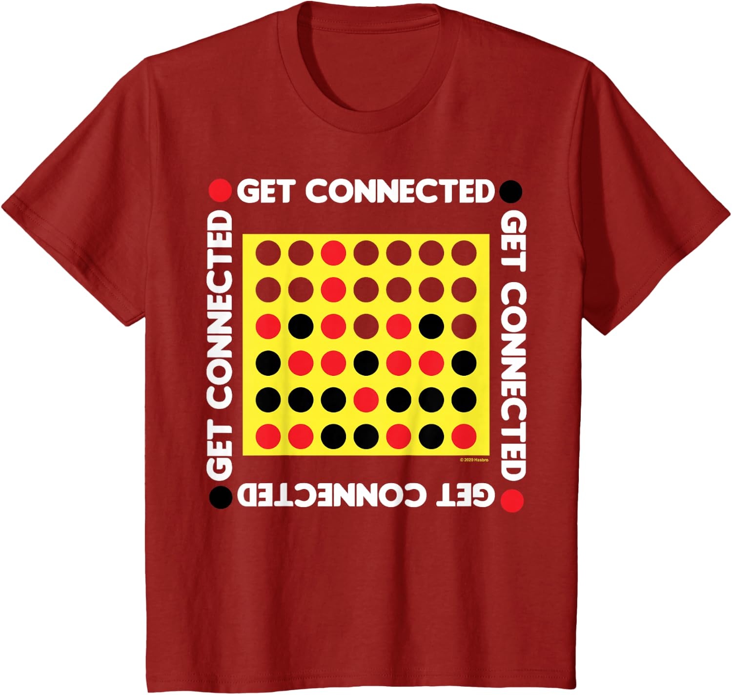 image:imageConnect Four Game Box Up TShirtCranberry Red