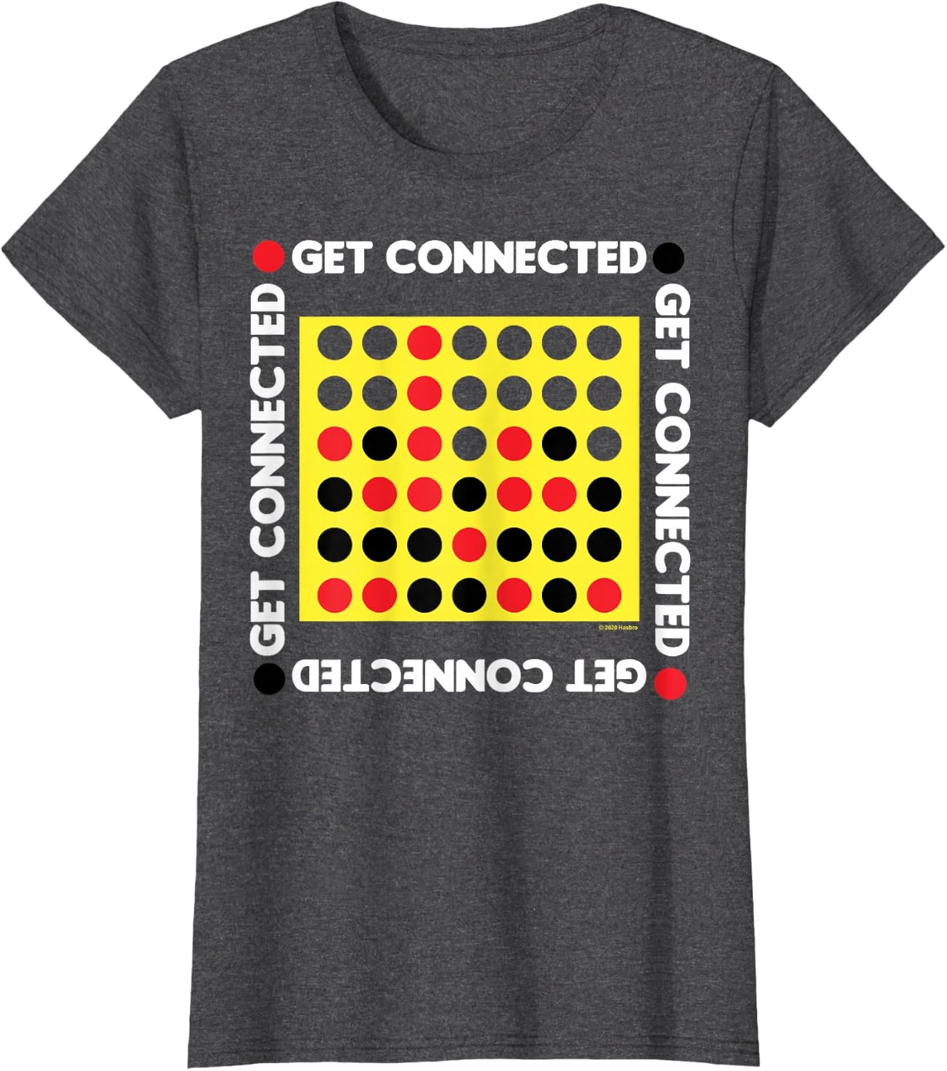 image:imageConnect Four Game Box Up TShirtDark Heather Grey