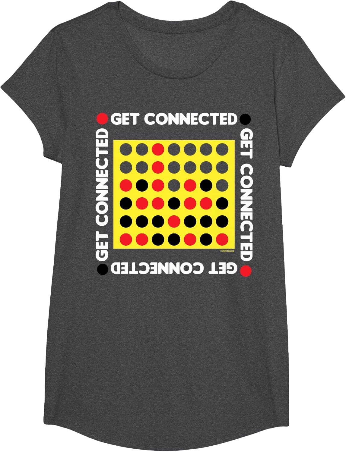 image:imageConnect Four Game Box Up TShirtDark Heather Grey