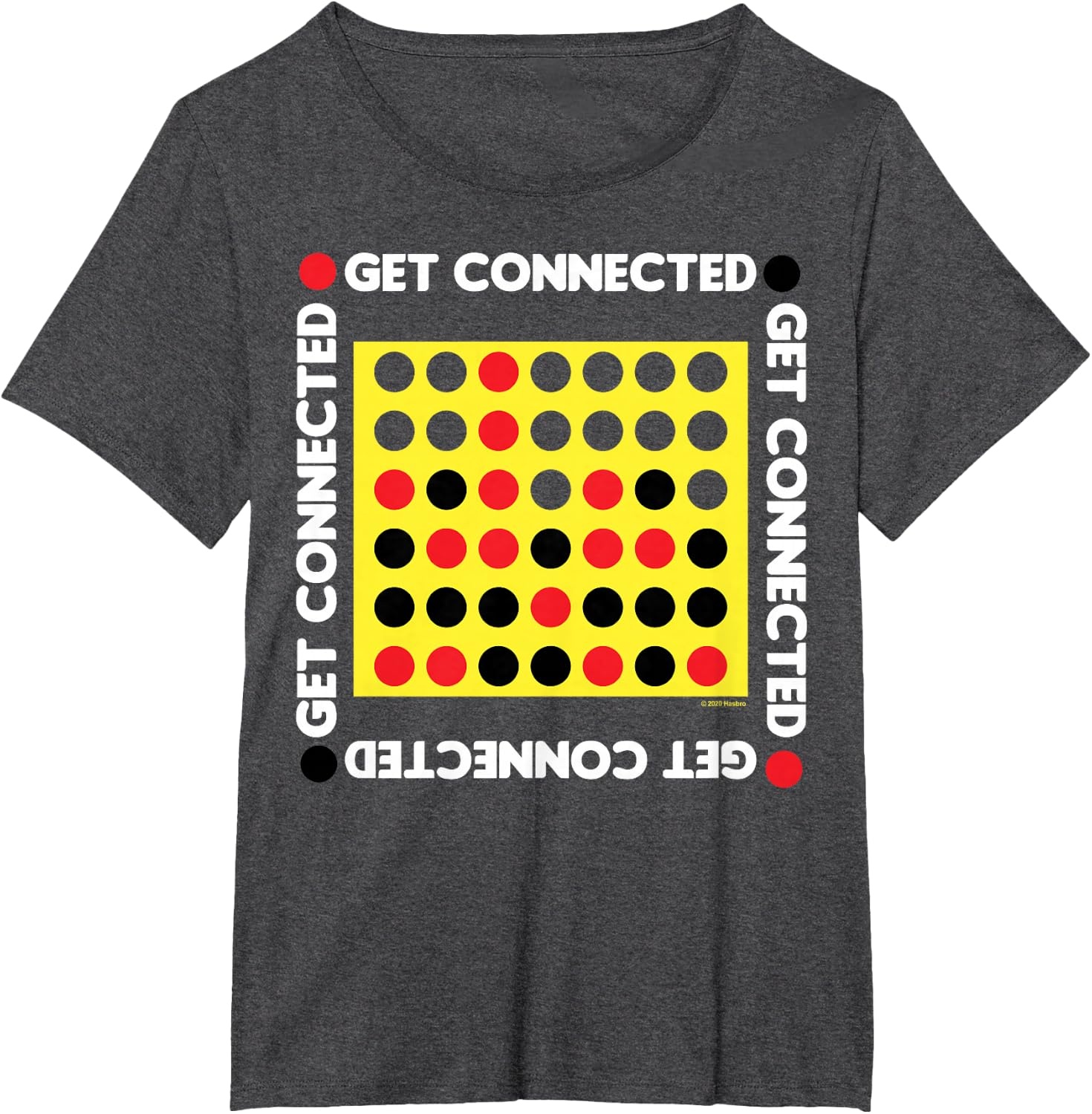 image:imageConnect Four Game Box Up TShirtDark Heather Grey