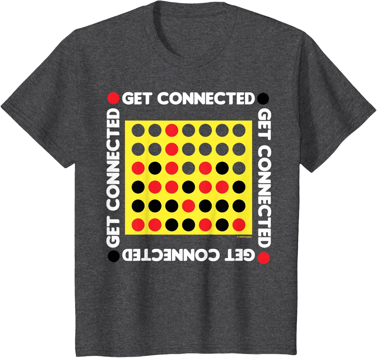 image:imageConnect Four Game Box Up TShirtDark Heather Grey