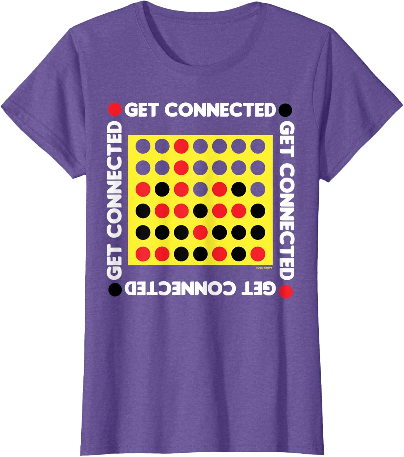 image:imageConnect Four Game Box Up TShirtPurple Heather