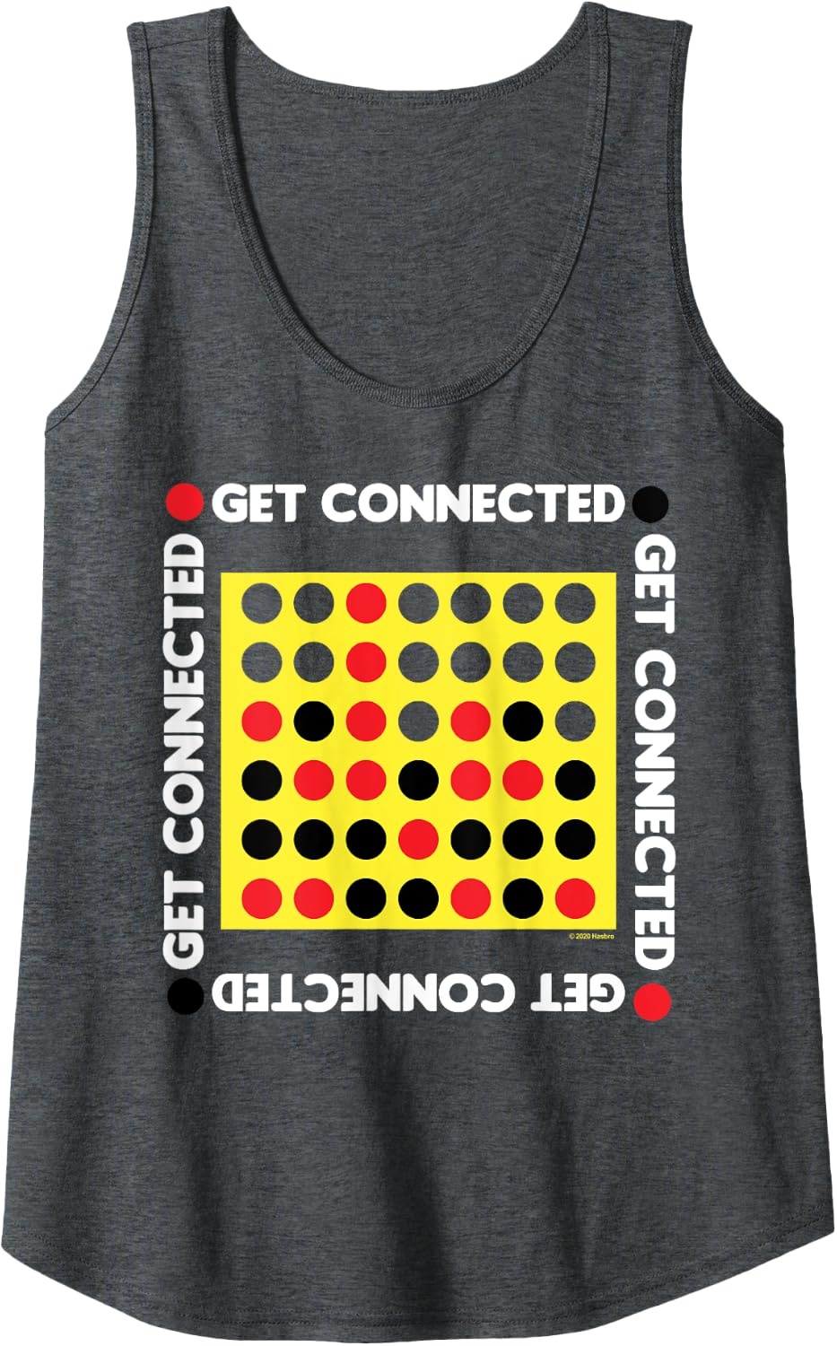 image:imageConnect Four Game Box Up Tank TopDark Heather Grey