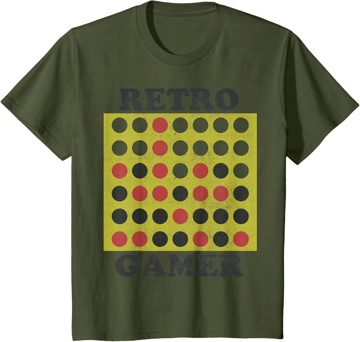image:imageConnect Four Retro Gamer Board TShirtOlive Green