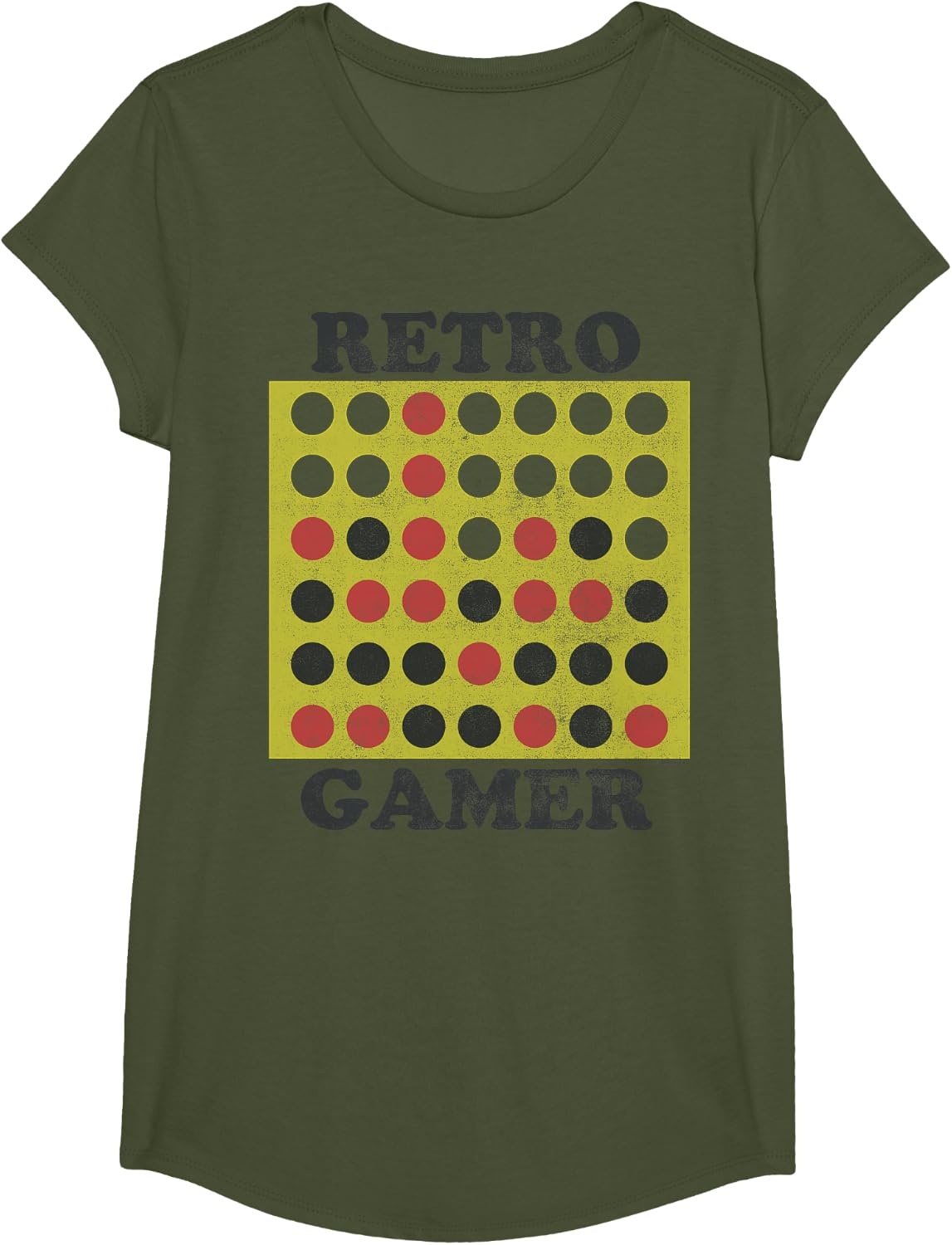 image:imageConnect Four Retro Gamer Board TShirtOlive Green