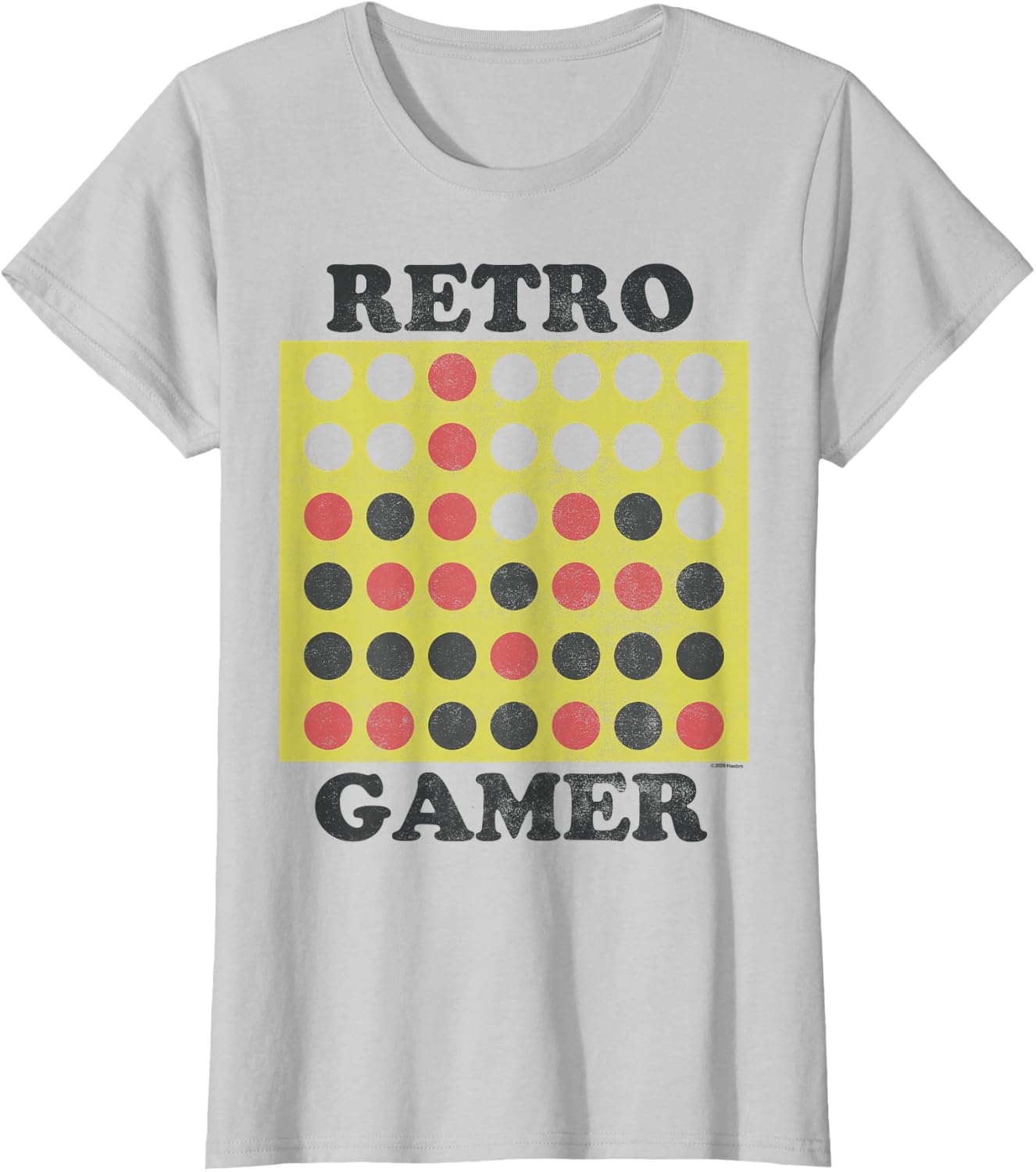 image:imageConnect Four Retro Gamer Board TShirtSilver Grey