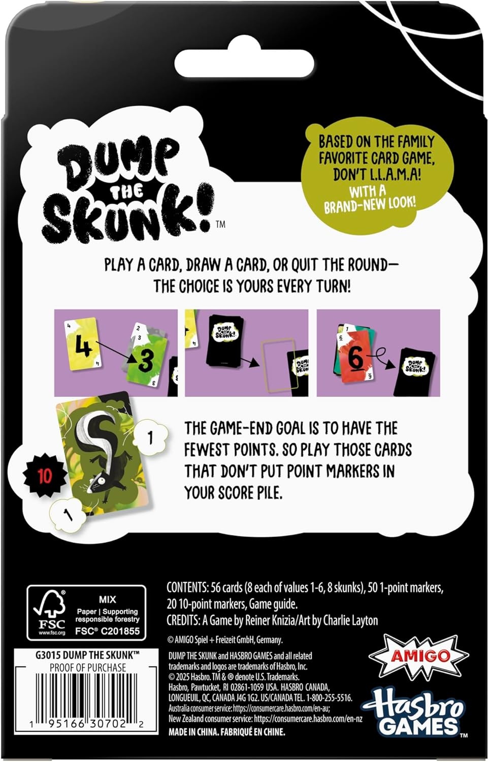 image:imageDump The Skunk Game Family Card Game by Reiner Knizia Ages 7 and Up 26 Players 20 Mins Easy to Learn Games for Kids Teens and Adults