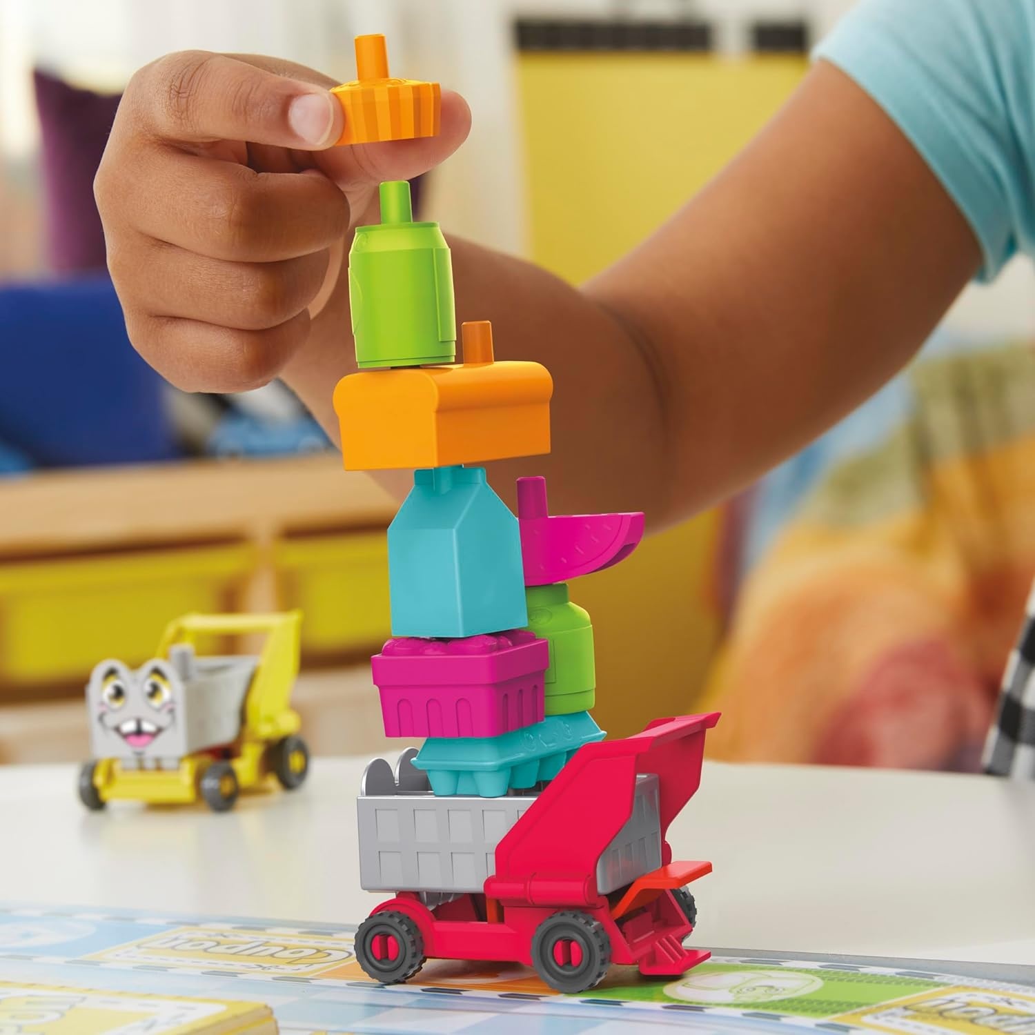 image:imageGrocery Go Karts Board Game for Preschoolers and Kids Ages 4 and Up Building Game with Mini Groceries Preschool Games for 24 Players
