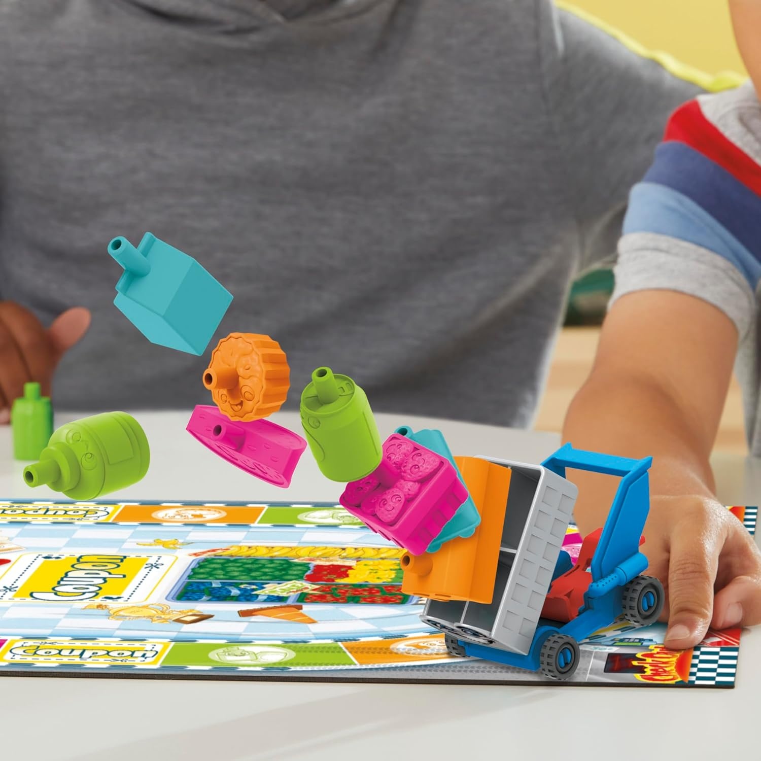 image:imageGrocery Go Karts Board Game for Preschoolers and Kids Ages 4 and Up Building Game with Mini Groceries Preschool Games for 24 Players