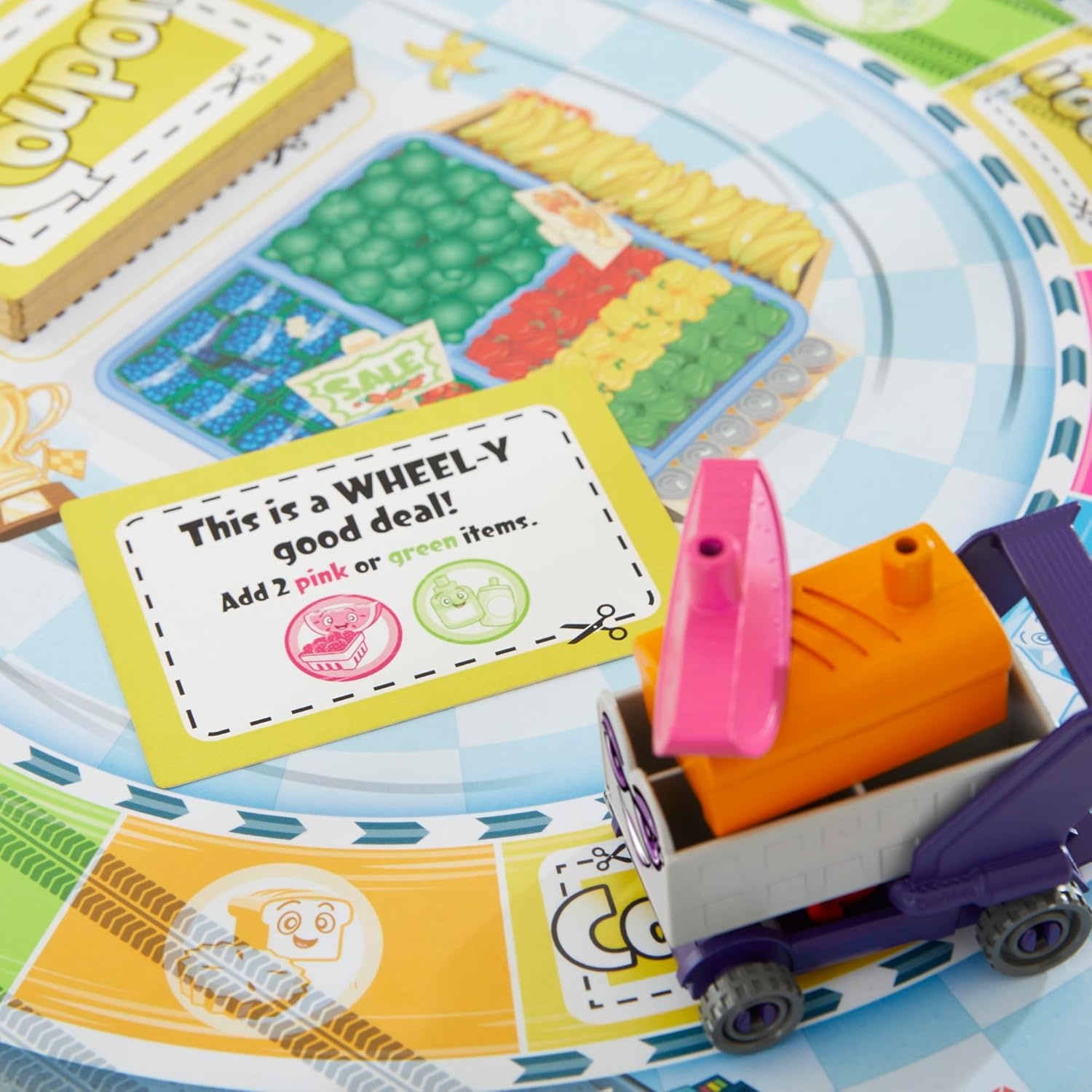 image:imageGrocery Go Karts Board Game for Preschoolers and Kids Ages 4 and Up Building Game with Mini Groceries Preschool Games for 24 Players