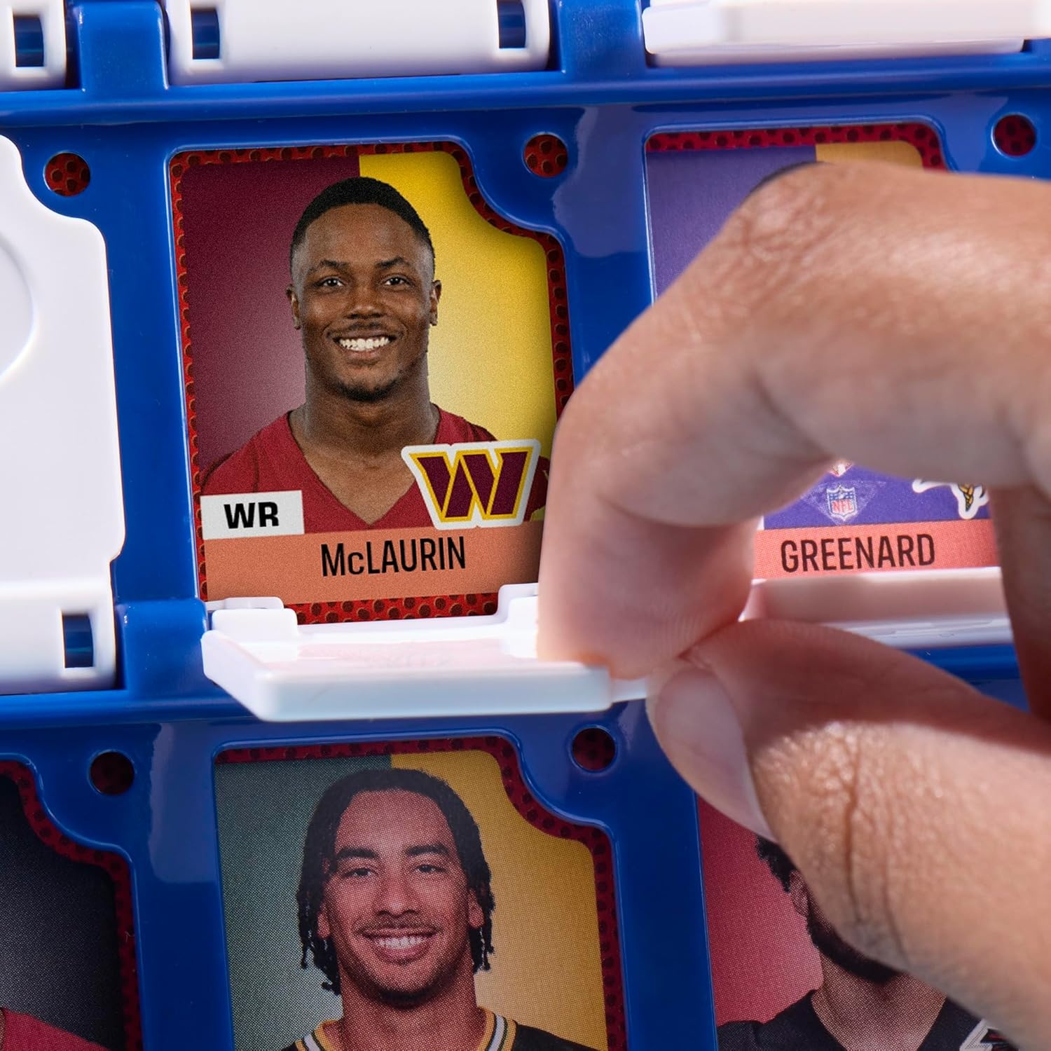 image:imageGuess Who NFL Edition Board Game Officially Licensed NFL Game for Kids and Families Ages 6 2 Players 15 Mins Football Games