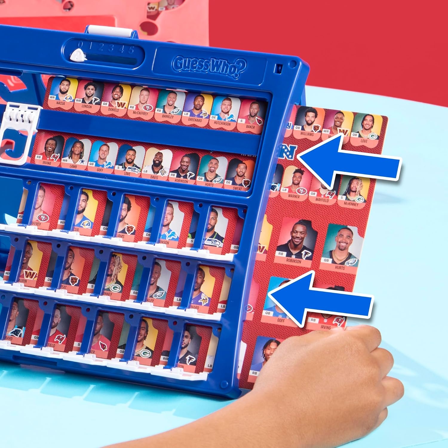 image:imageGuess Who NFL Edition Board Game Officially Licensed NFL Game for Kids and Families Ages 6 2 Players 15 Mins Football Games