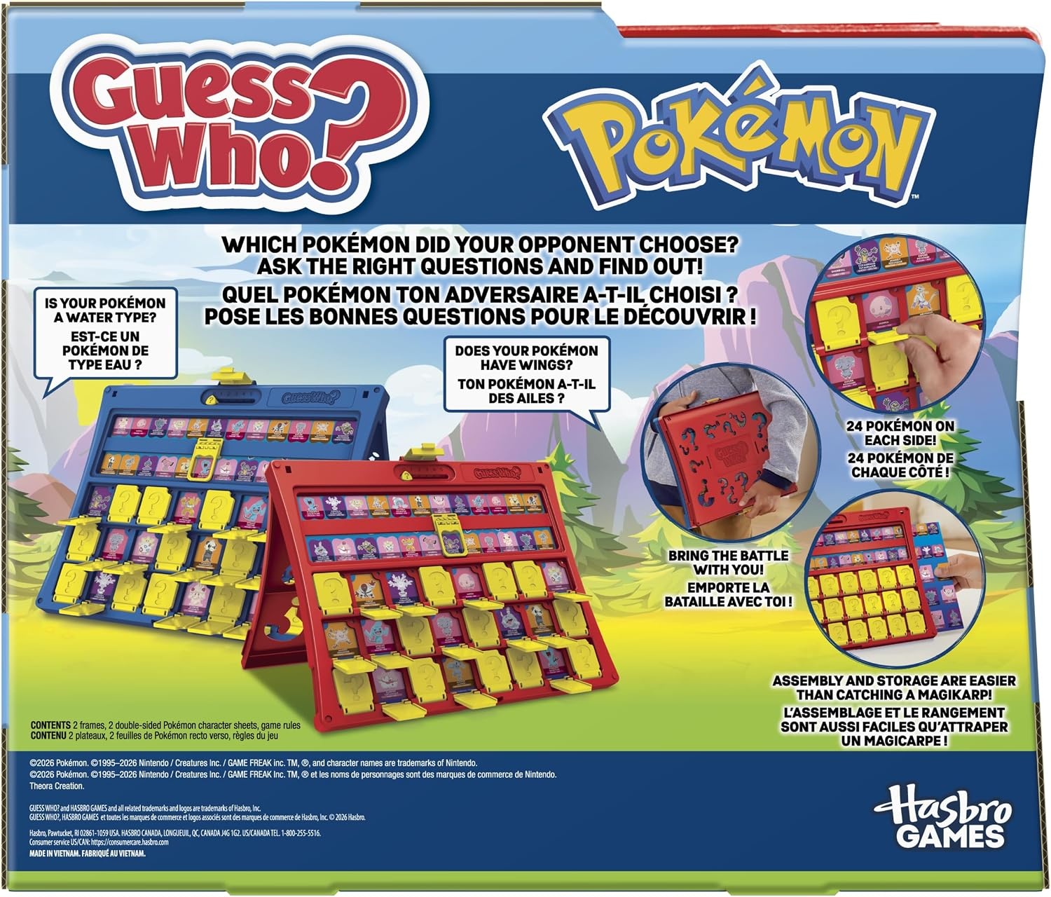image:imageGuess Who Pokmon Edition Game 48 Pokmon Fun Kids Board Games for Families 2 Players 15 Mins Travel Friendly Ages 6