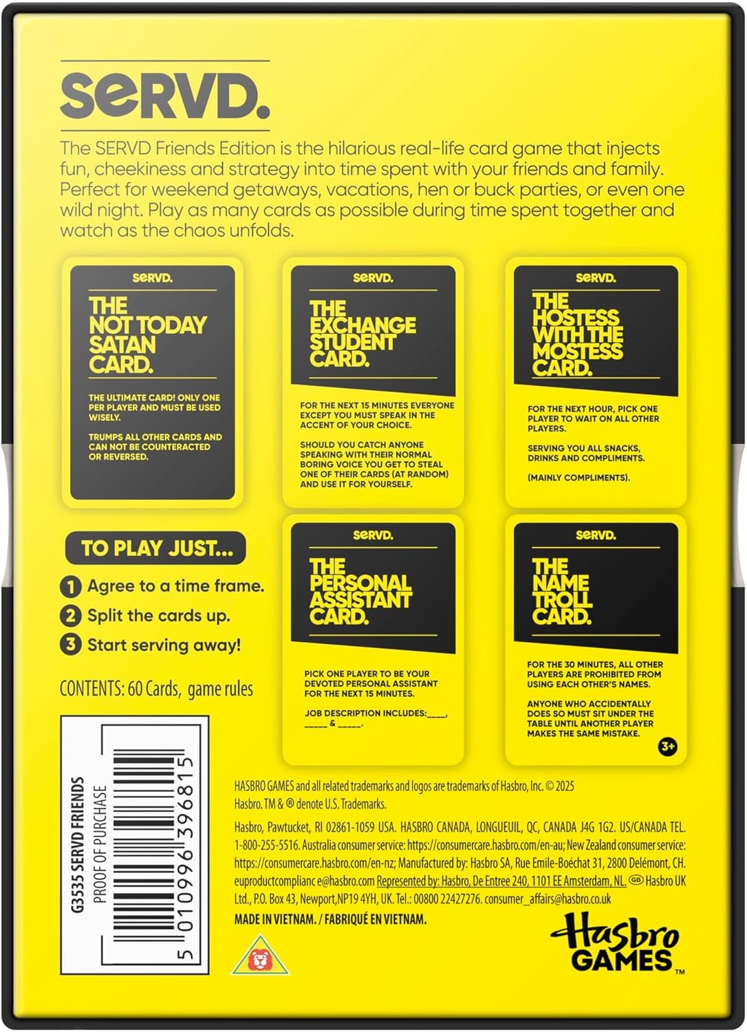 image:imageHasbro Games SERVD Couples Game Hilarious RealLife Card Game for Partners Funny Gifts for Anniversary Date Nights Valentines Day 2 Players Ages 17Friends