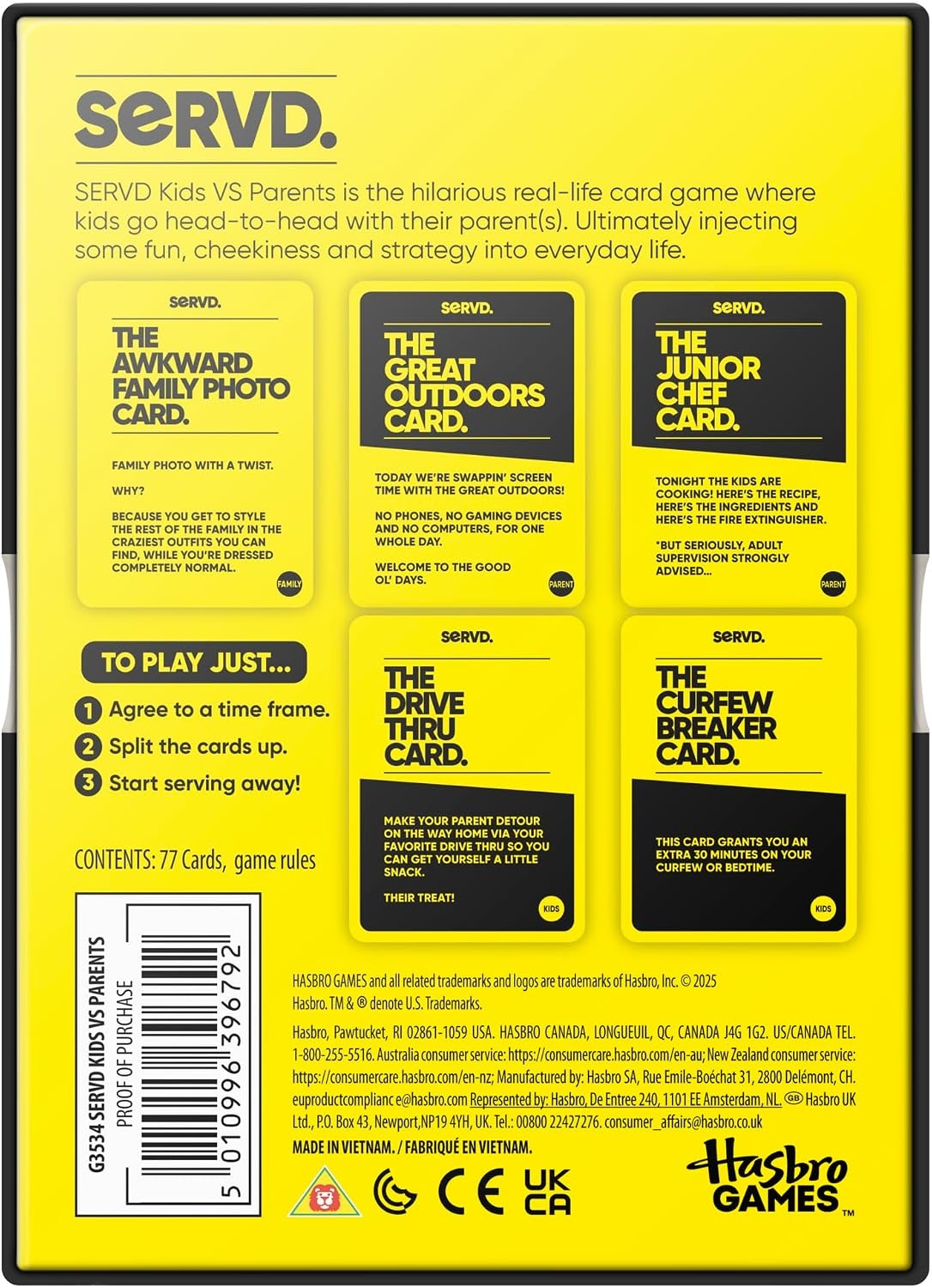 image:imageHasbro Games SERVD Couples Game Hilarious RealLife Card Game for Partners Funny Gifts for Anniversary Date Nights Valentines Day 2 Players Ages 17Kids vs Parents