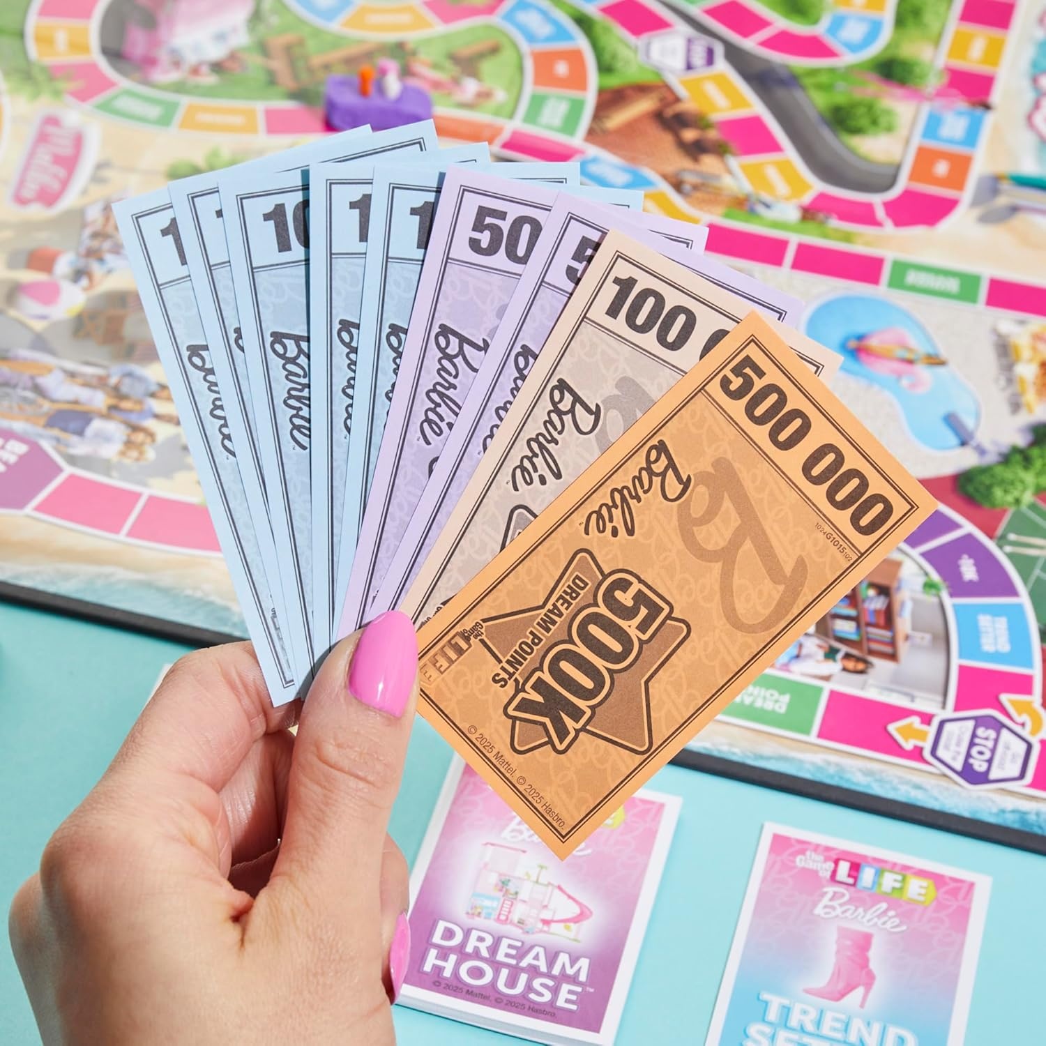 image:imageHasbro Games The Game of Life Barbie Edition Board Game Ages 8 2 to 4 Players Fun Family Games for Kids and Adults Kids Gifts Amazon Exclusive
