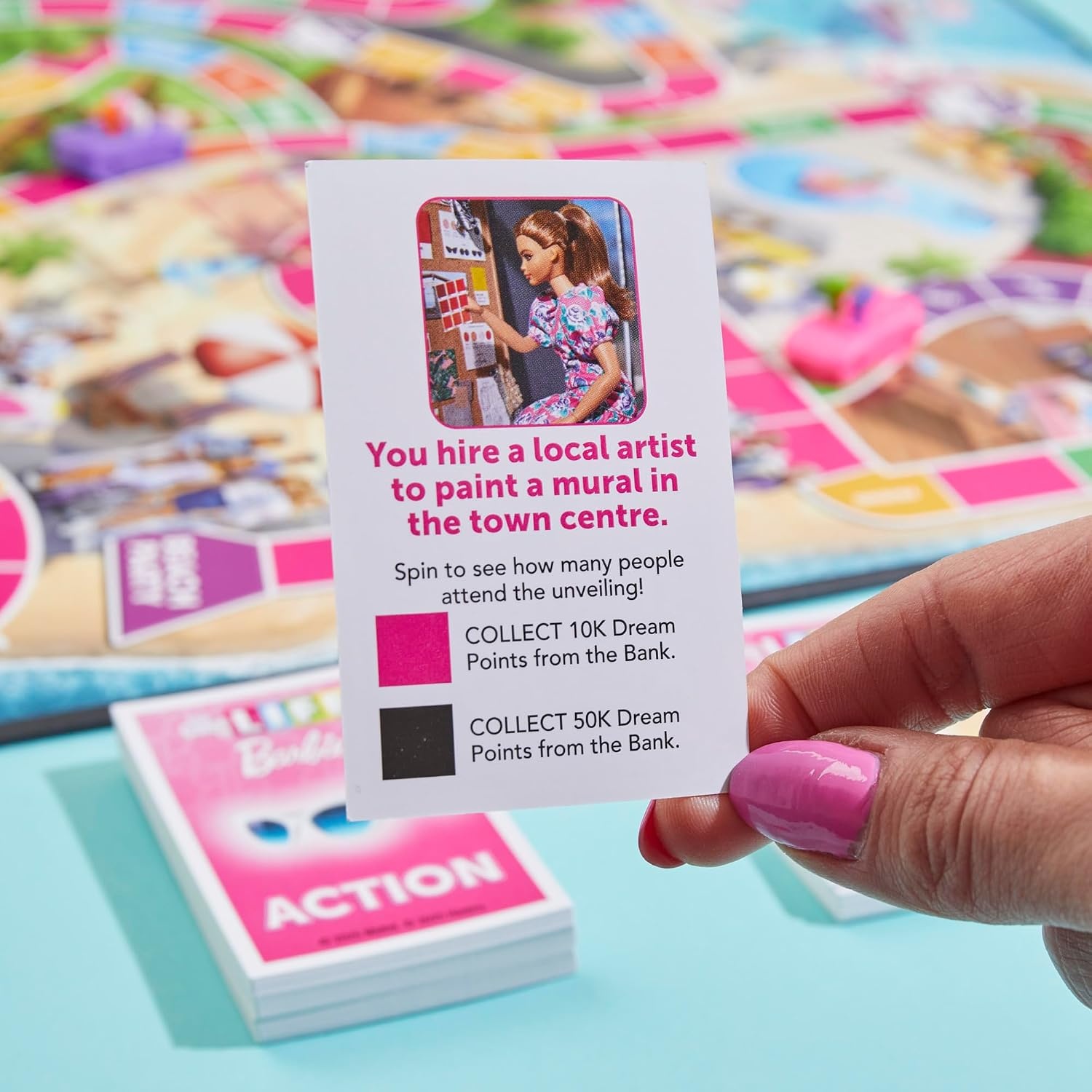 image:imageHasbro Games The Game of Life Barbie Edition Board Game Ages 8 2 to 4 Players Fun Family Games for Kids and Adults Kids Gifts Amazon Exclusive