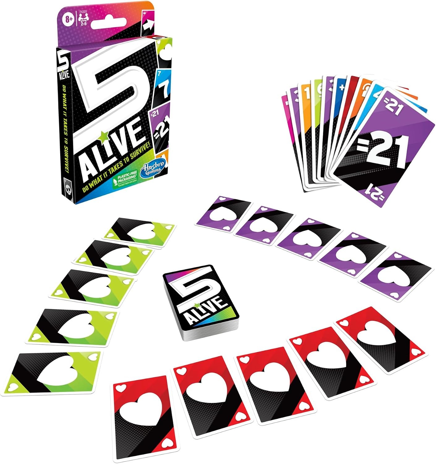 image:imageHasbro Gaming 5 Alive Card Game FastPaced Game for Kids and Families Easy to Learn 2 to 6 Players Fun Summer Activities Vacation Travel Essentials Ages 8362 inches x 562 inches x 01 inches