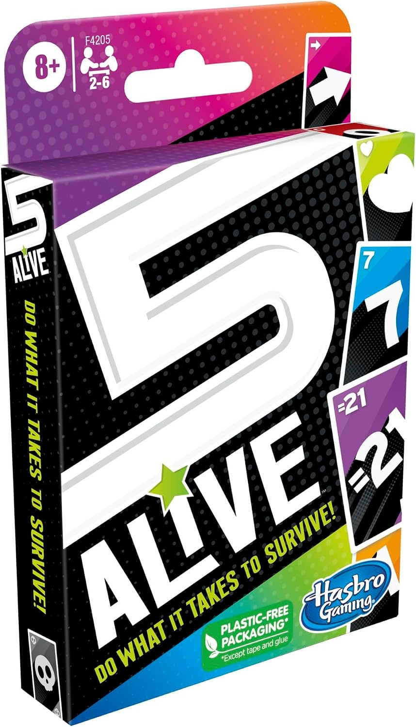 image:imageHasbro Gaming 5 Alive Card Game FastPaced Game for Kids and Families Easy to Learn 2 to 6 Players Fun Summer Activities Vacation Travel Essentials Ages 8362 inches x 562 inches x 01 inches Pack of 8
