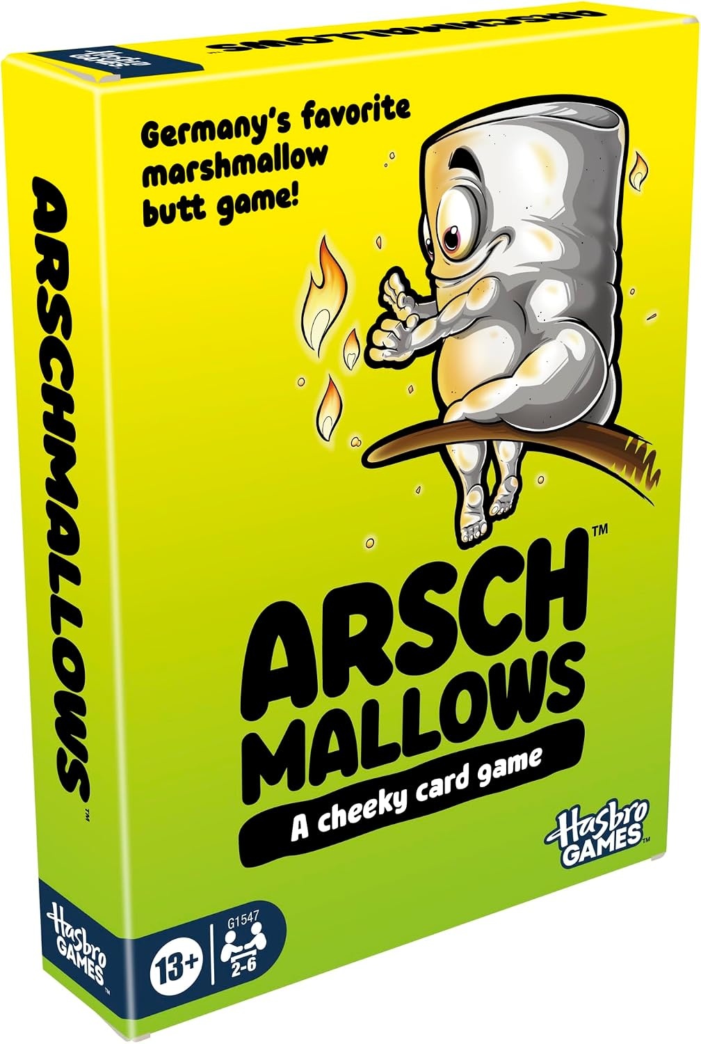 image:imageHasbro Gaming Arschmallows Game Marshmallow Butt Game Funny Party Card Games for Teens Adults and Families 2 to 6 Players Indoor Summer Activities Ages 13 Amazon Exclusive