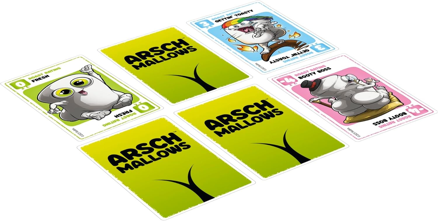 image:imageHasbro Gaming Arschmallows Game Marshmallow Butt Game Funny Party Card Games for Teens Adults and Families 2 to 6 Players Indoor Summer Activities Ages 13 Amazon Exclusive