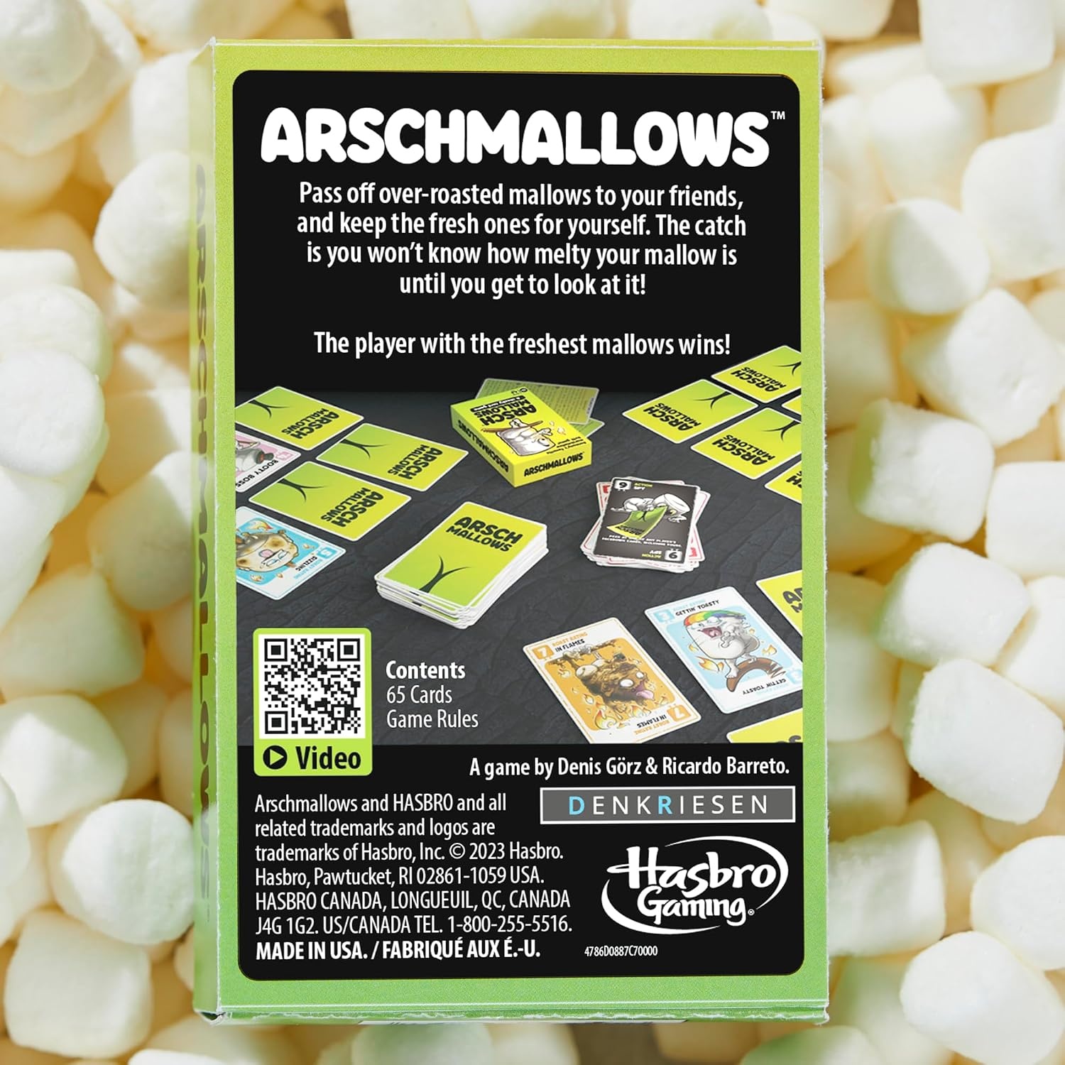 image:imageHasbro Gaming Arschmallows Game Marshmallow Butt Game Funny Party Card Games for Teens Adults and Families 2 to 6 Players Indoor Summer Activities Ages 13 Amazon Exclusive
