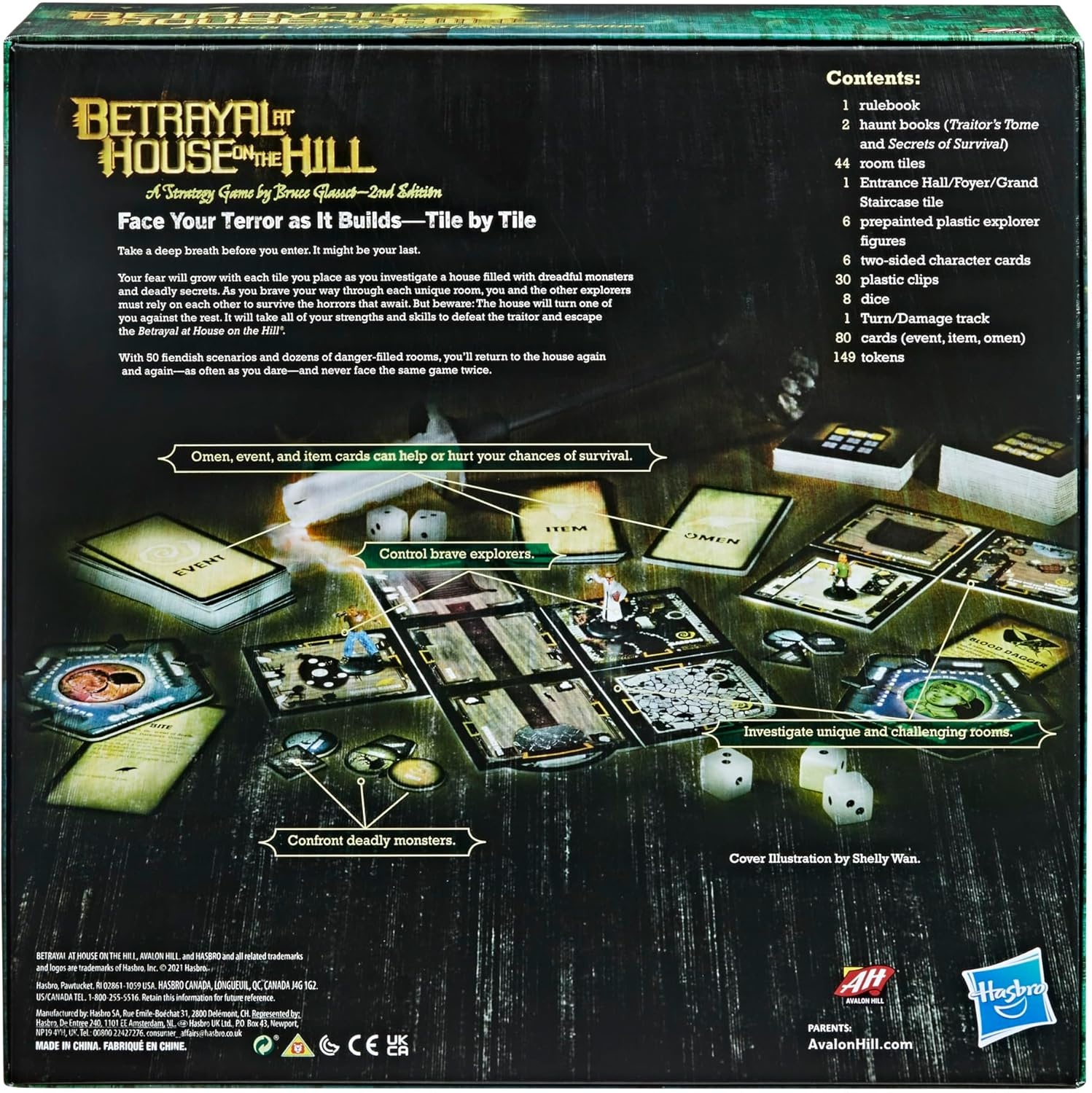 image:imageHasbro Gaming Avalon Hill Betrayal at The House on The Hill Second Edition Cooperative Board Game Ages 12 and Up 36 Players 50 Chilling Scenarios