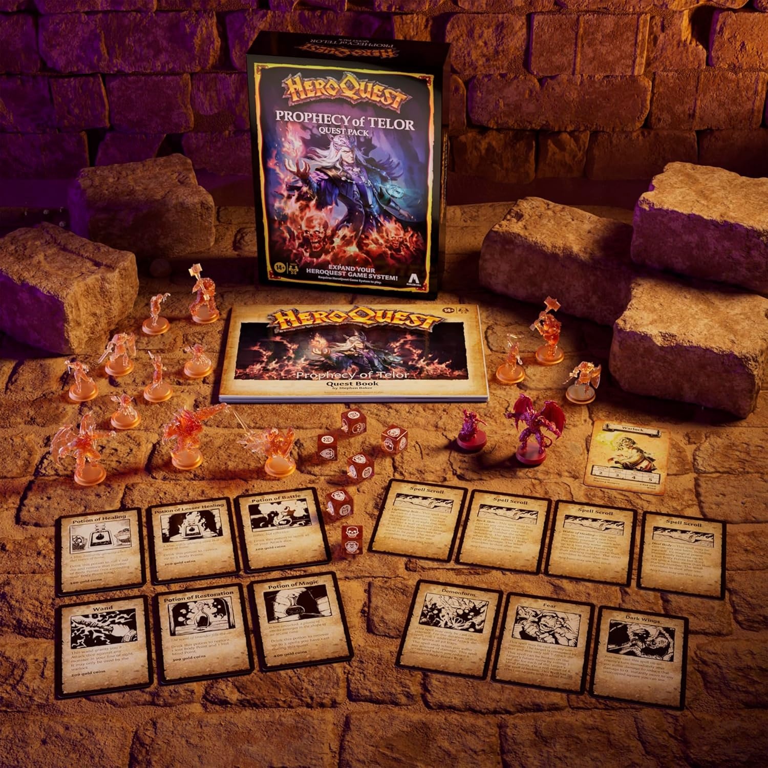 image:imageHasbro Gaming Avalon Hill HeroQuest Prophecy of Telor Quest Pack Requires HeroQuest Game System to Play Dungeon Crawler Games Ages 14 25 Players Strategy GamesThematic