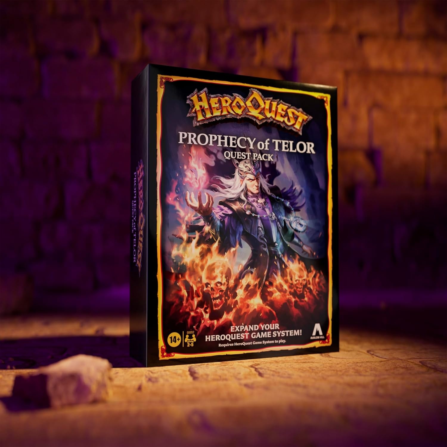 image:imageHasbro Gaming Avalon Hill HeroQuest Prophecy of Telor Quest Pack Requires HeroQuest Game System to Play Dungeon Crawler Games Ages 14 25 Players Strategy GamesThematic