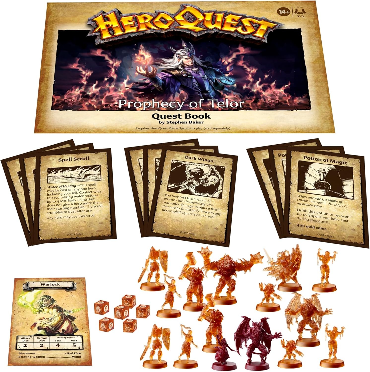 image:imageHasbro Gaming Avalon Hill HeroQuest Prophecy of Telor Quest Pack Requires HeroQuest Game System to Play Dungeon Crawler Games Ages 14 25 Players Strategy GamesThematic