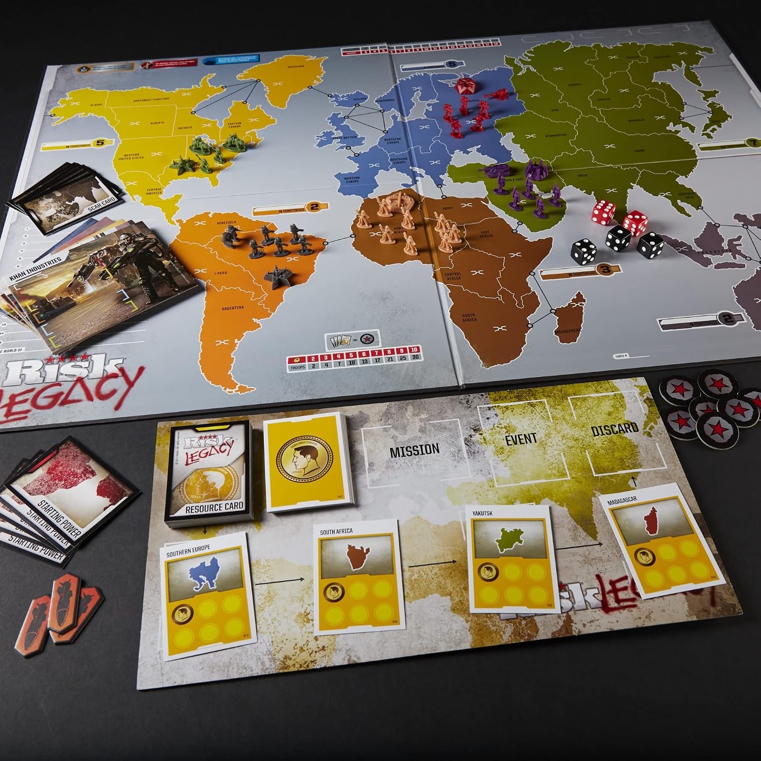 image:imageHasbro Gaming Avalon Hill Risk Legacy Strategy Tabletop Game Immersive Narrative Game Miniature Board Game for Ages 13 and Up for 35 Players