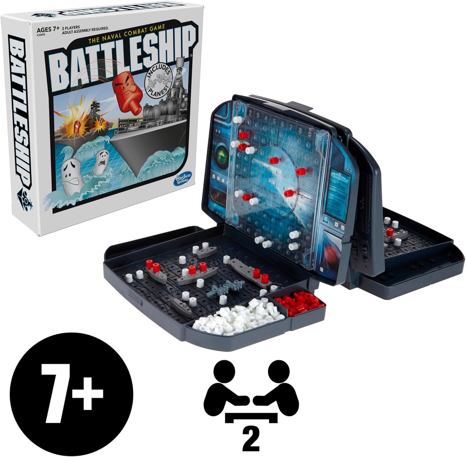 image:imageHasbro Gaming Battleship with Planes Strategy Board Game for Ages 7 and Up Amazon Exclusive