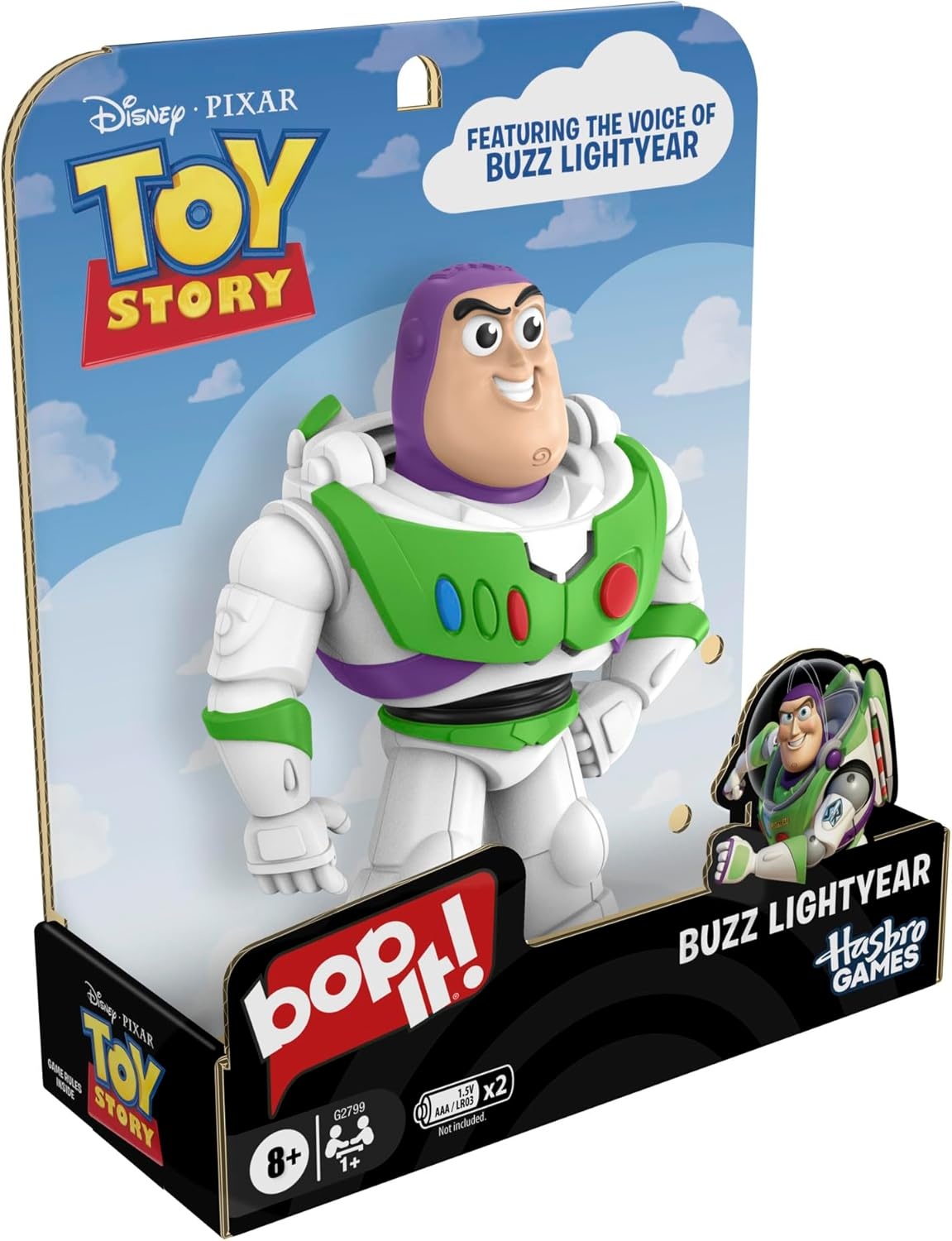 image:imageHasbro Gaming Bop It Disney Pixar Buzz Lightyear Edition Game Inspired by Toy Story Officially Licensed Disney Kids Games Ages 8 1 Players