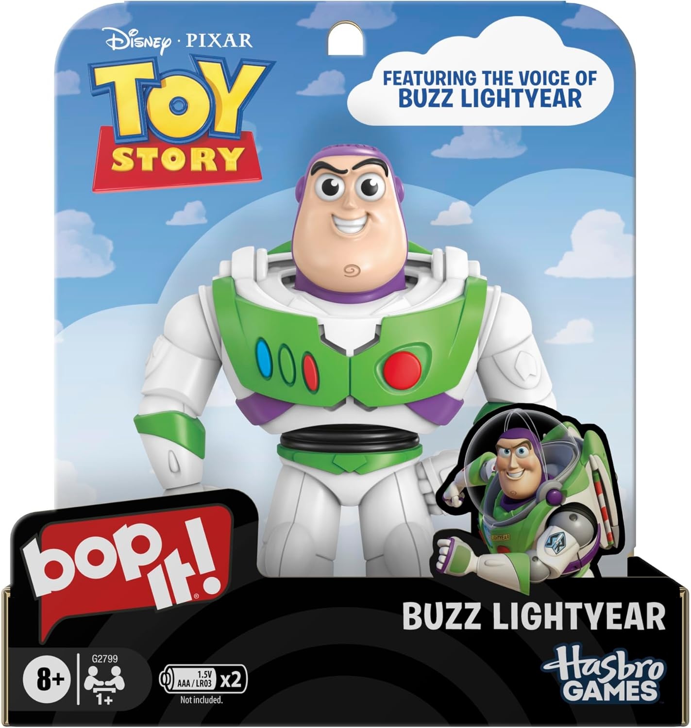 image:imageHasbro Gaming Bop It Disney Pixar Buzz Lightyear Edition Game Inspired by Toy Story Officially Licensed Disney Kids Games Ages 8 1 Players
