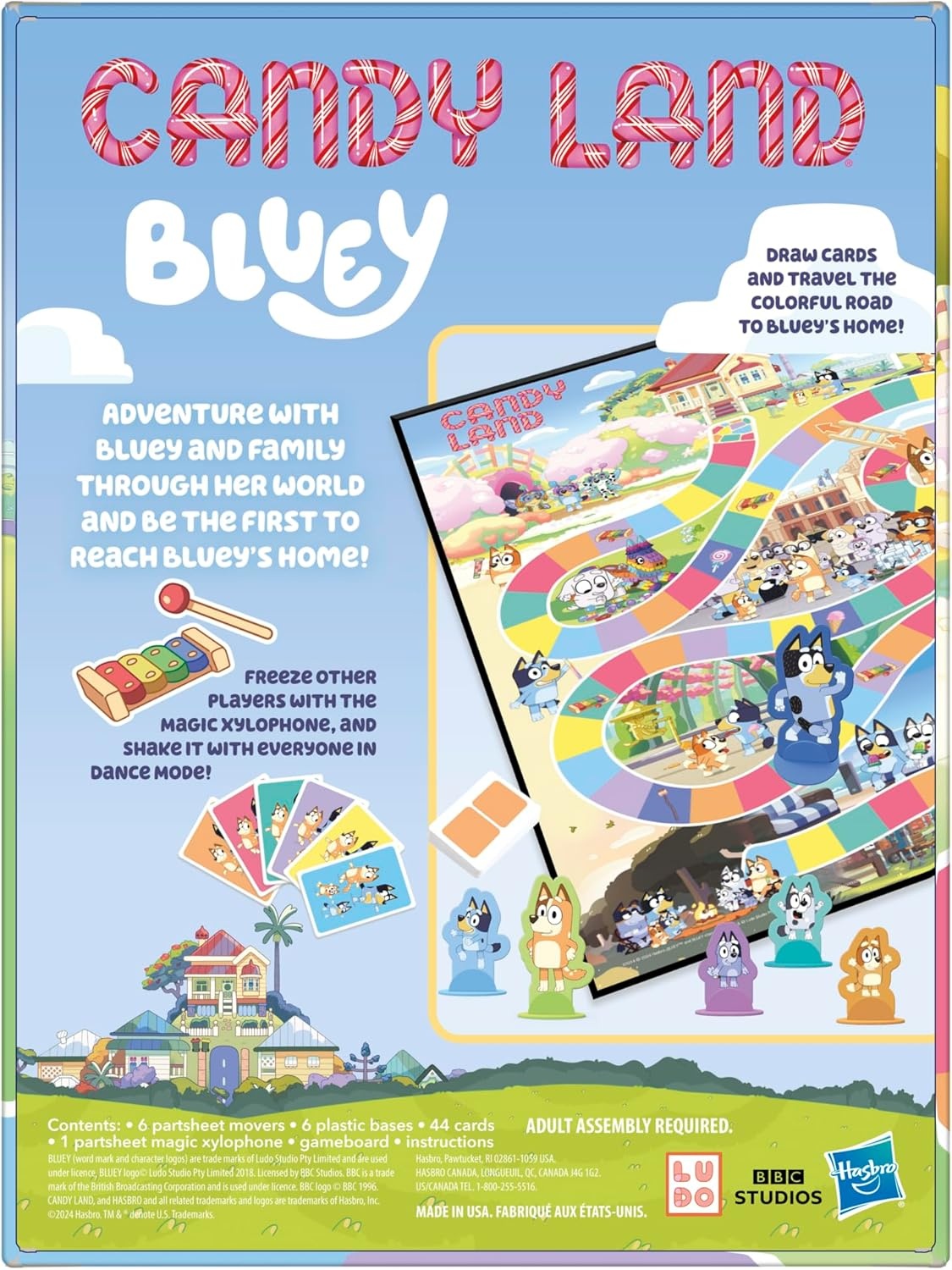 image:imageHasbro Gaming Candy Land Bluey Edition Board Game Ages 3 and Up 26 Players Play as Dad Mum Bluey Bingo Muffin or Socks Preschool Games Kids Gifts Amazon Exclusive