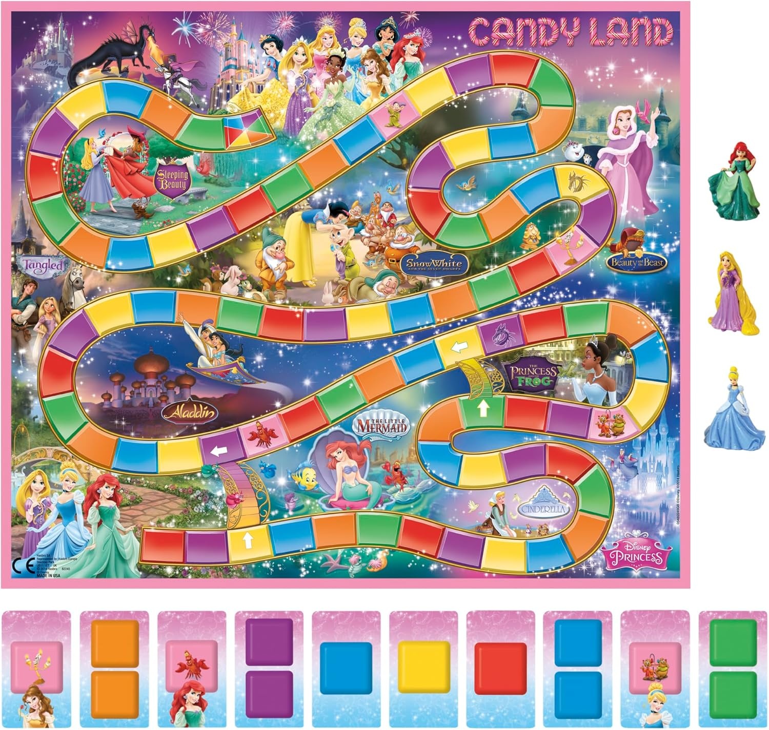 image:imageHasbro Gaming Candy Land Disney Princess Edition Board Game Preschool Games for 2 to 3 Players Easter Gifts for Boys and Girls Family Games for Kids Ages 3 and Up Amazon ExclusiveGame