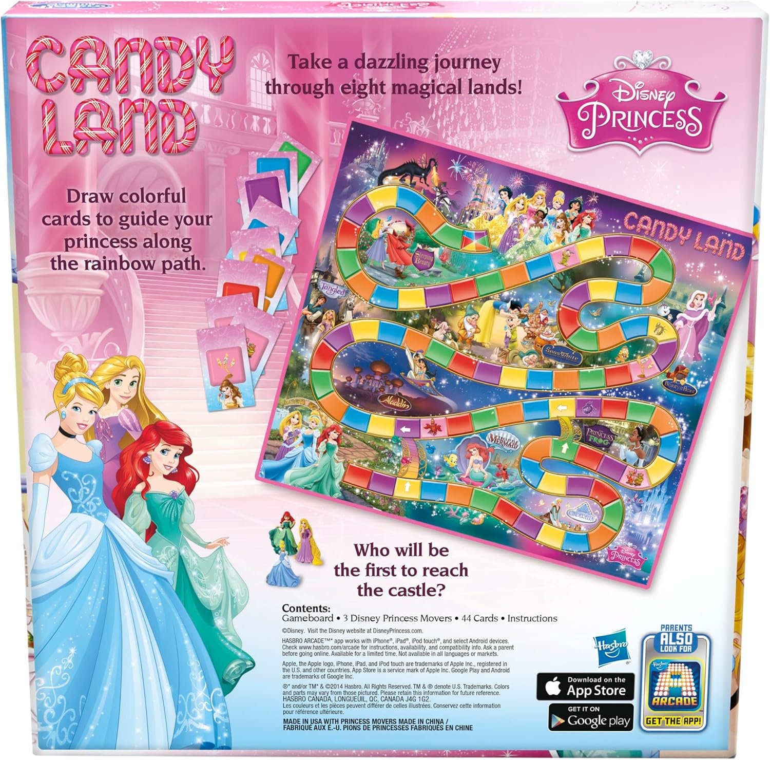 image:imageHasbro Gaming Candy Land Disney Princess Edition Board Game Preschool Games for 2 to 3 Players Easter Gifts for Boys and Girls Family Games for Kids Ages 3 and Up Amazon ExclusiveGame