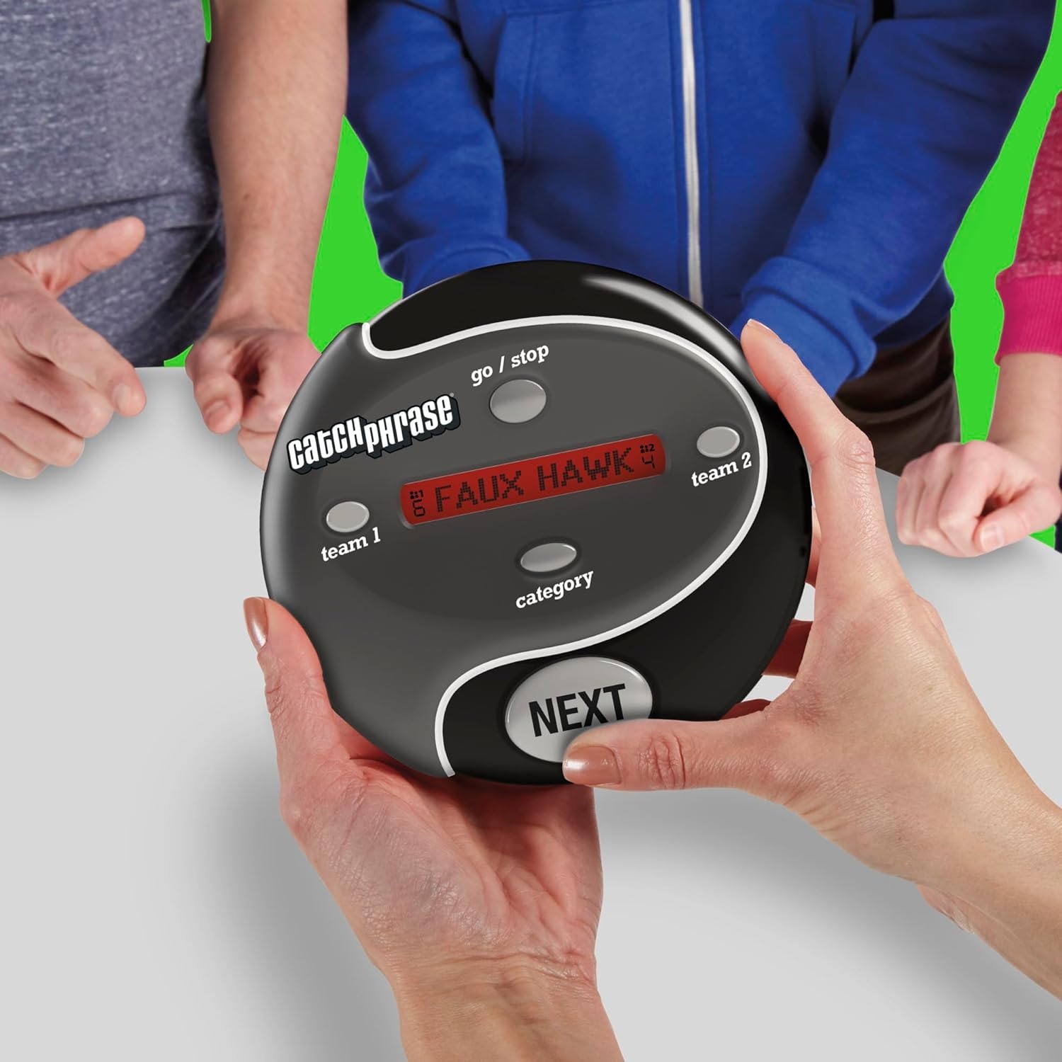 image:imageHasbro Gaming Catch Phrase Electronic Game Fun Active Handheld Party Games for Adults Teens and Kids 4 or More Players 2 Teams Portable Summer Travel Activities Ages 12 Amazon Exclusive