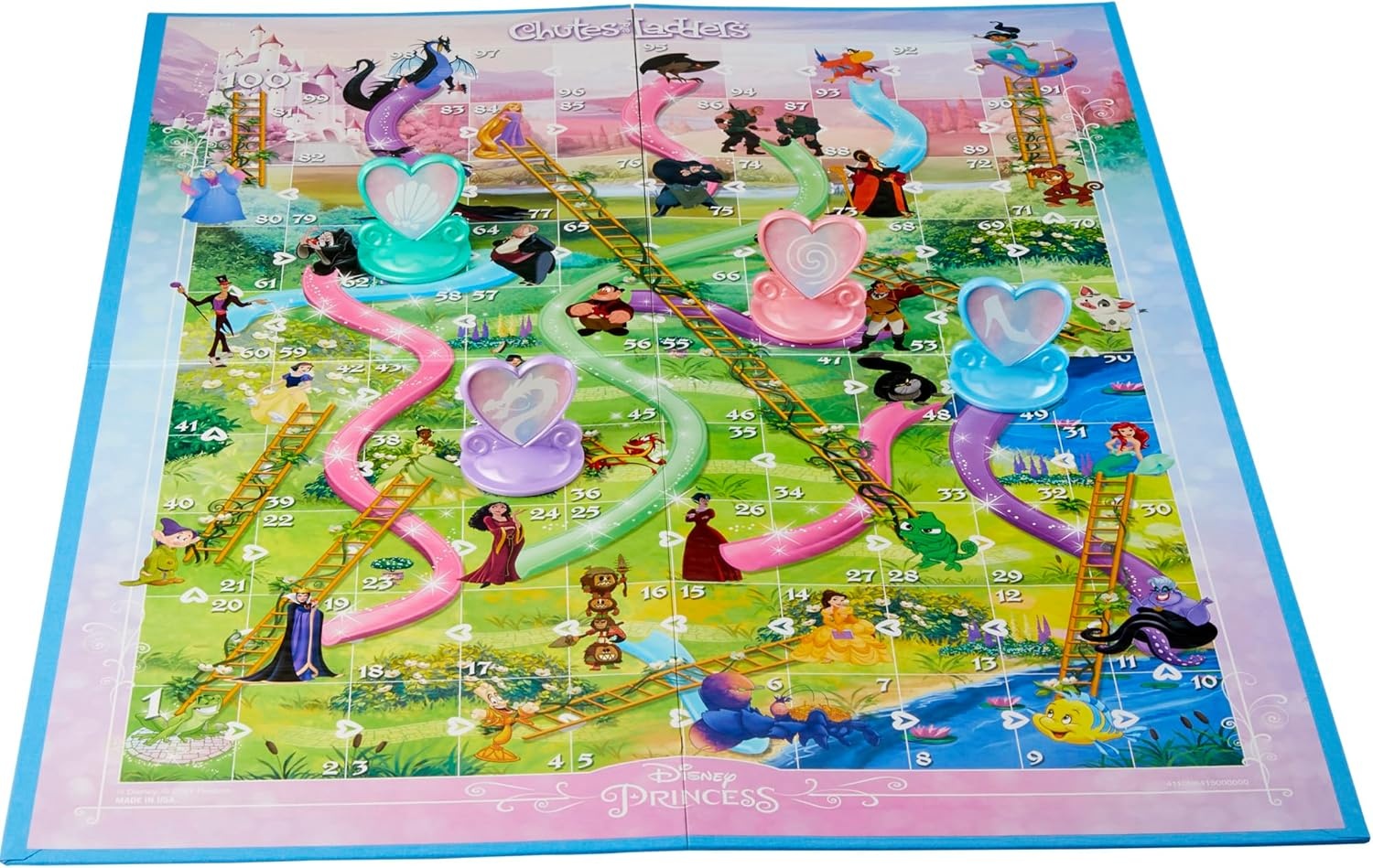 image:imageHasbro Gaming Chutes and Ladders Disney Princess Edition Board Game for Kids Ages 3 and Up Easter Gifts for Boys and Girls Preschool Game for 24 Players Amazon ExclusiveBoard Game