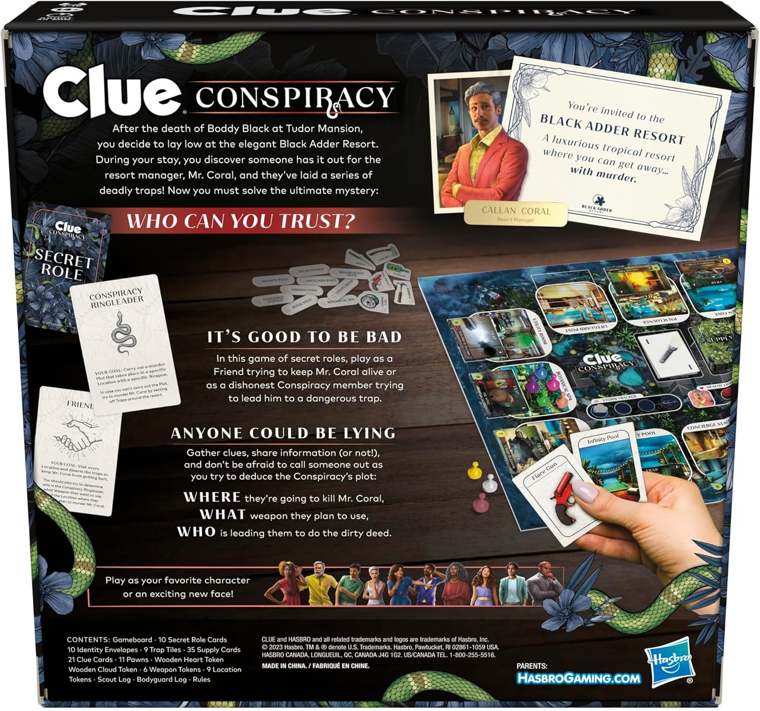 image:imageHasbro Gaming Clue Conspiracy Board Game for Adults and Teens Secret Role Strategy Games Ages 14 410 Players 45 Minutes Mystery amp Party Games