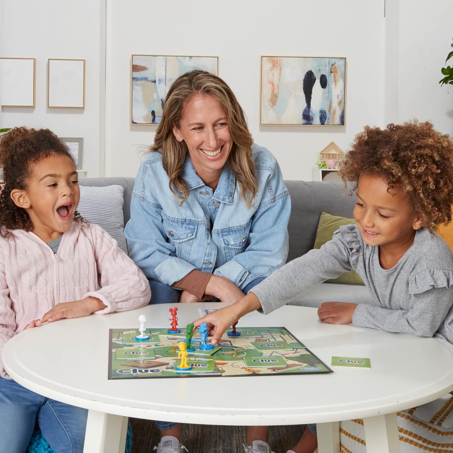 image:imageHasbro Gaming Clue Junior Board Game 2Sided Gameboard 2 Games in 1 2 to 6 Players Mystery Games for Kids Back to School Gifts Classroom Preschool Games Ages 4