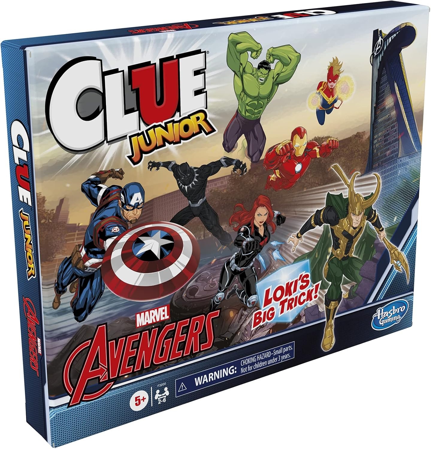 image:imageHasbro Gaming Clue Junior Marvel Avengers Edition Board Game for Kids Ages 5 Lokis Big Trick Classic Mystery for 26 Players Amazon Exclusive